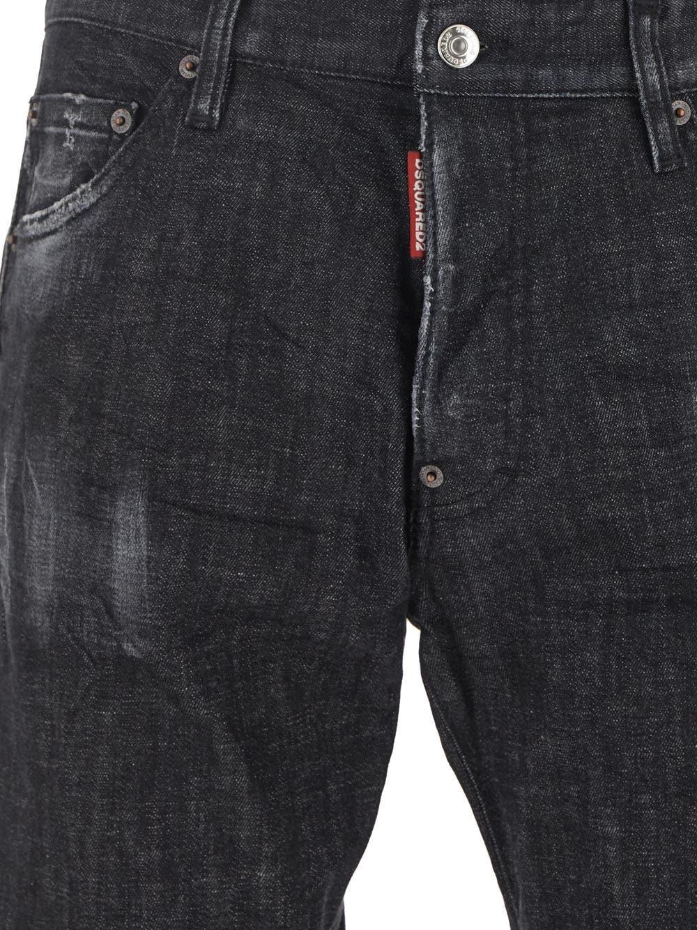Shop Dsquared2 Black Clean Wash Cool Guy Jeans In Nero