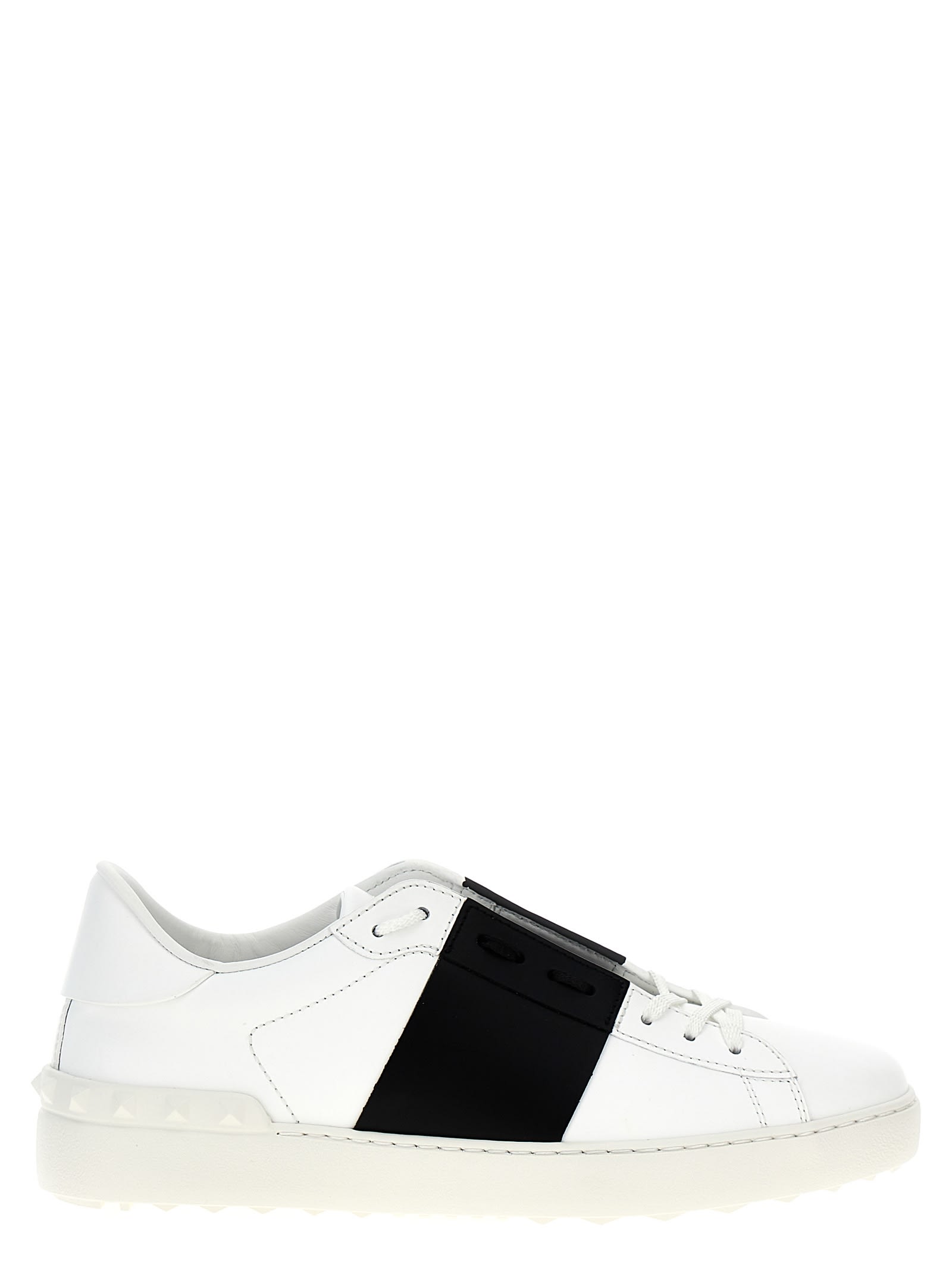 Shop Valentino Garavani Open Sneakers In White/black