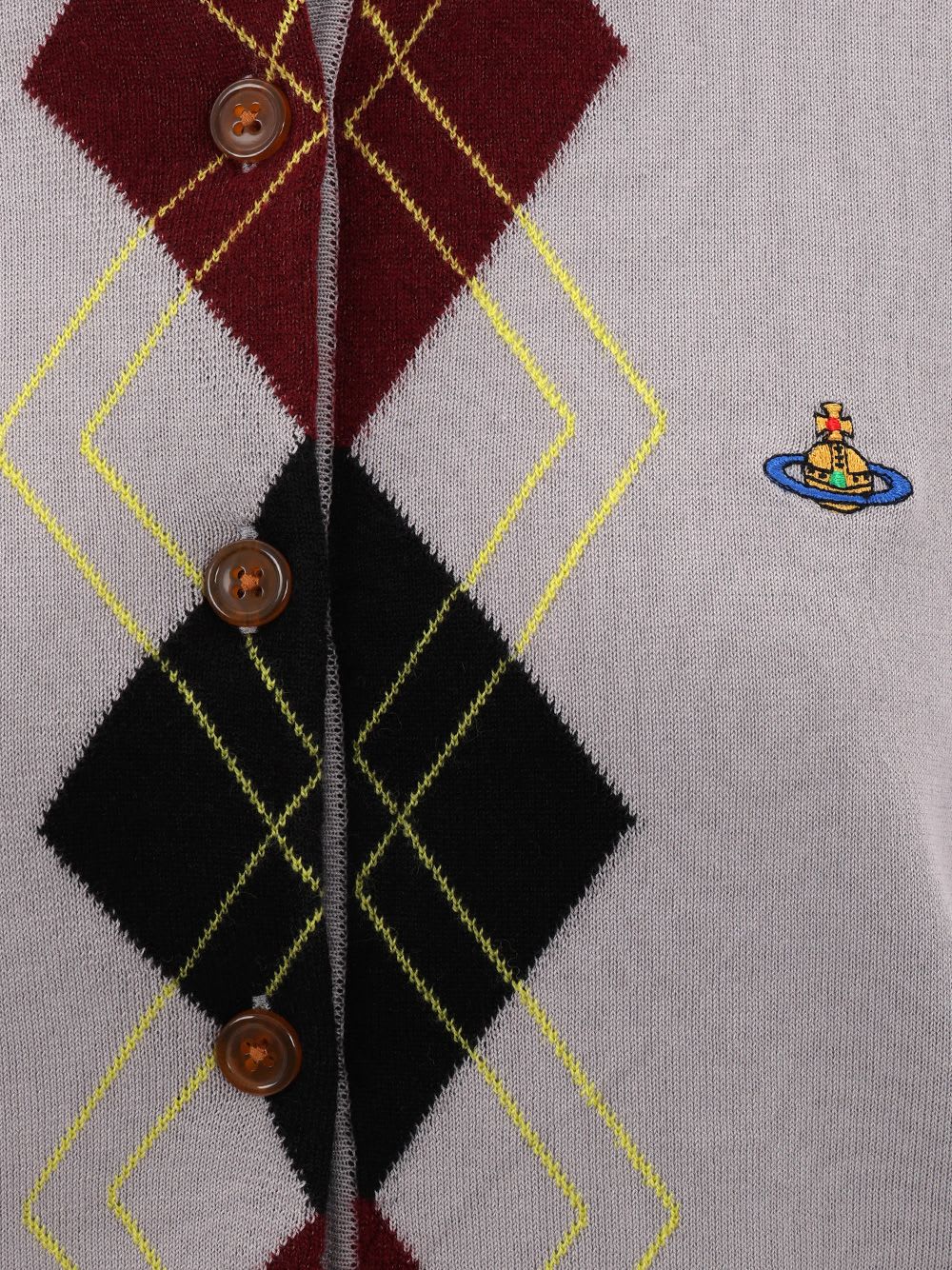 Vivienne Westwood Argyle Cardigan In Grey