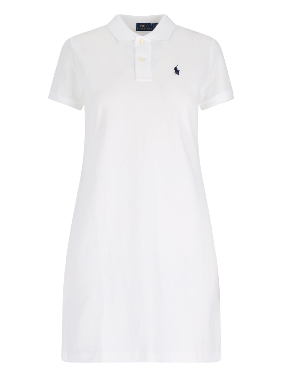 Polo Ralph Lauren Logo Mini Dress In White