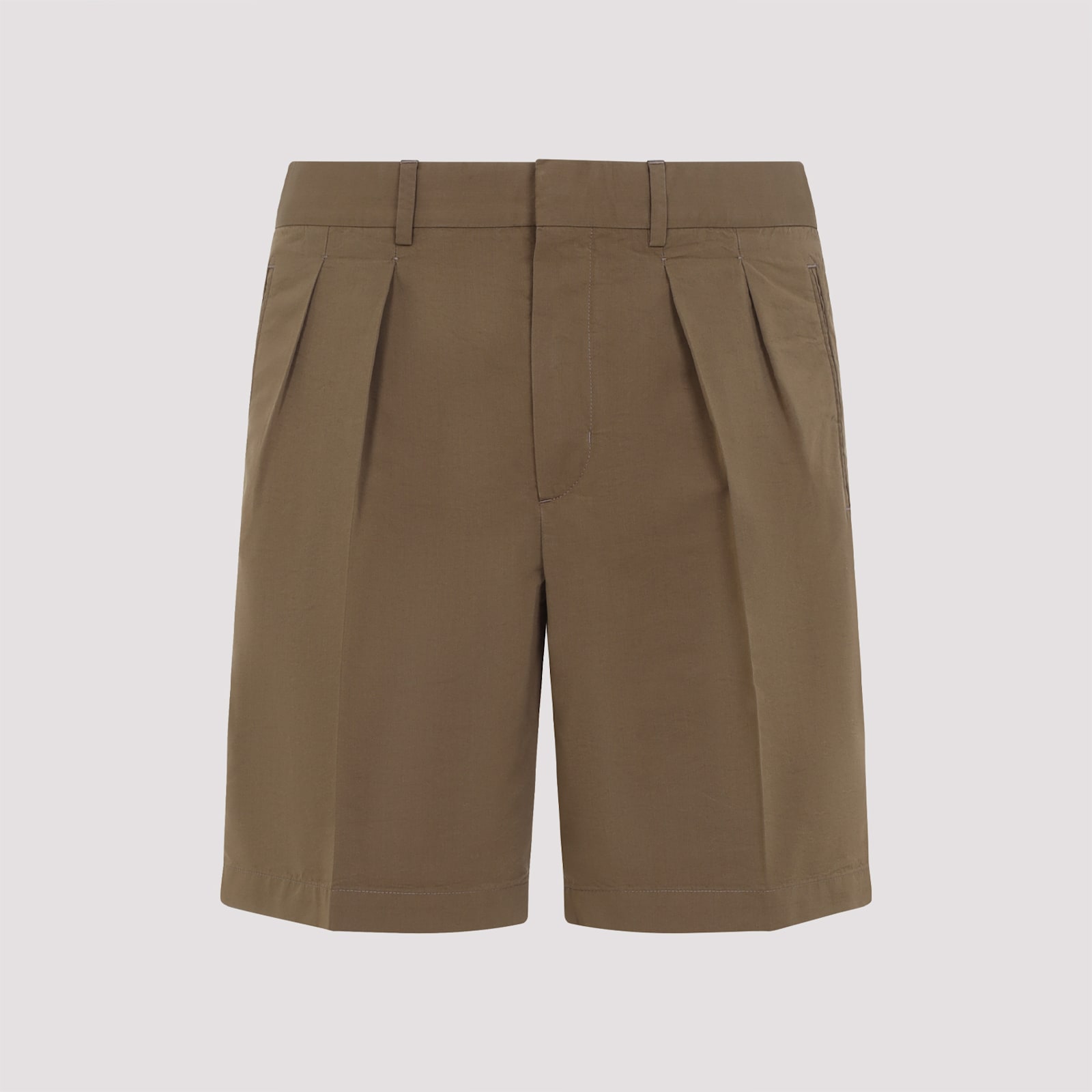 Tom Ford Tailored Shorts With Back Slit Pockets In Chestnut