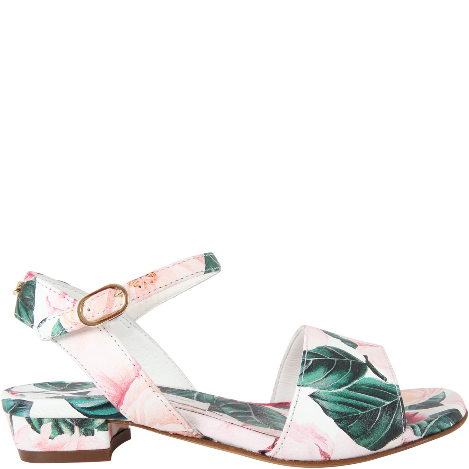 Buy Dolce & Gabbana White Sandals For Girl online, shop Dolce & Gabbana shoes with free shipping