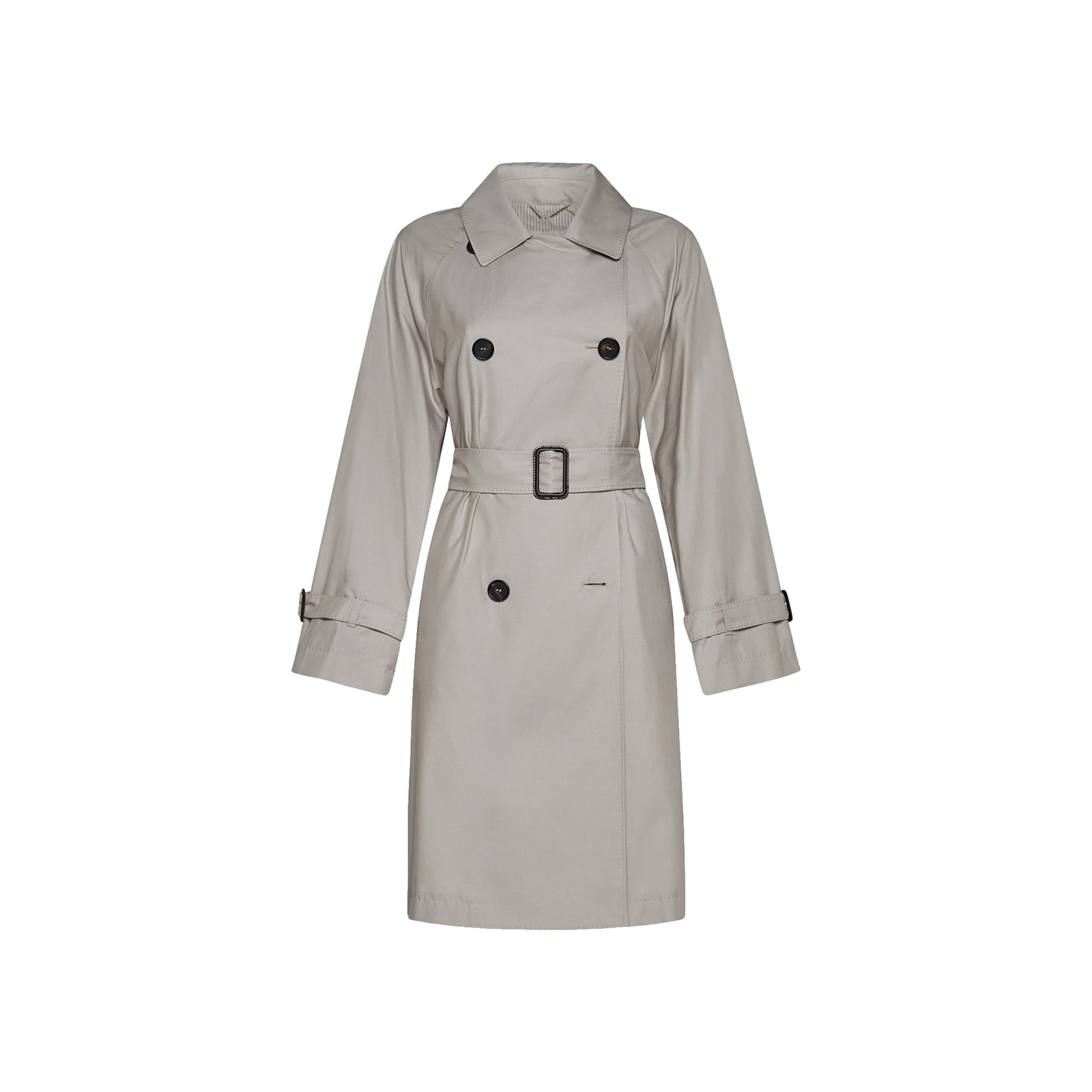 Shop Max Mara The Cube The Cube Blend Cotton Trench Coat In Beige