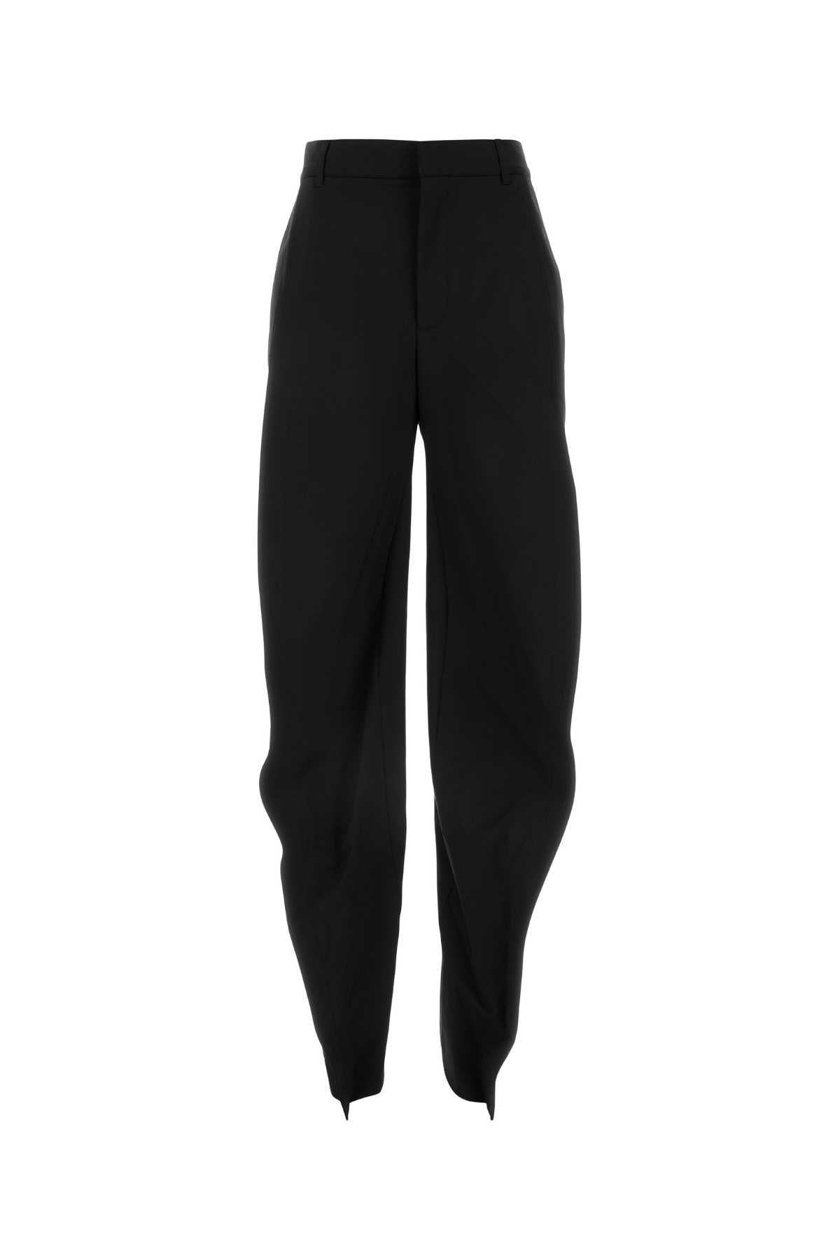 Black Stretch Polyester Blend Pant