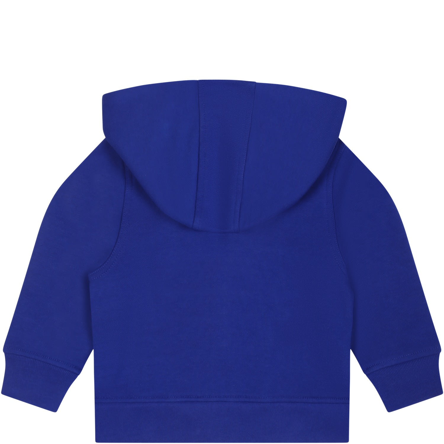 Shop Burberry Sweatshirt For Baby Boy With Logo In Blue