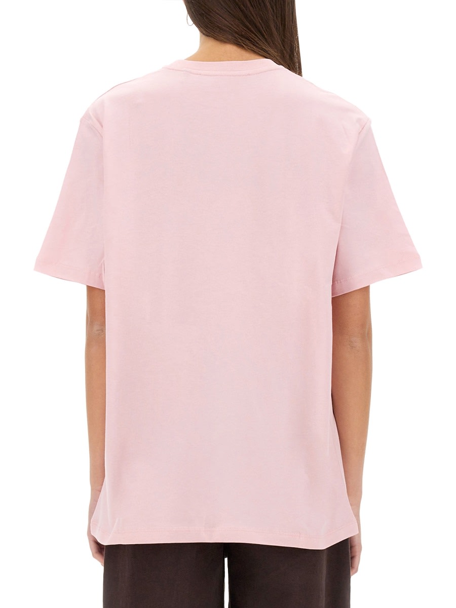 Rotate Birger Christensen Rotate Birgerchristensen T-shirt With Logo In Pink