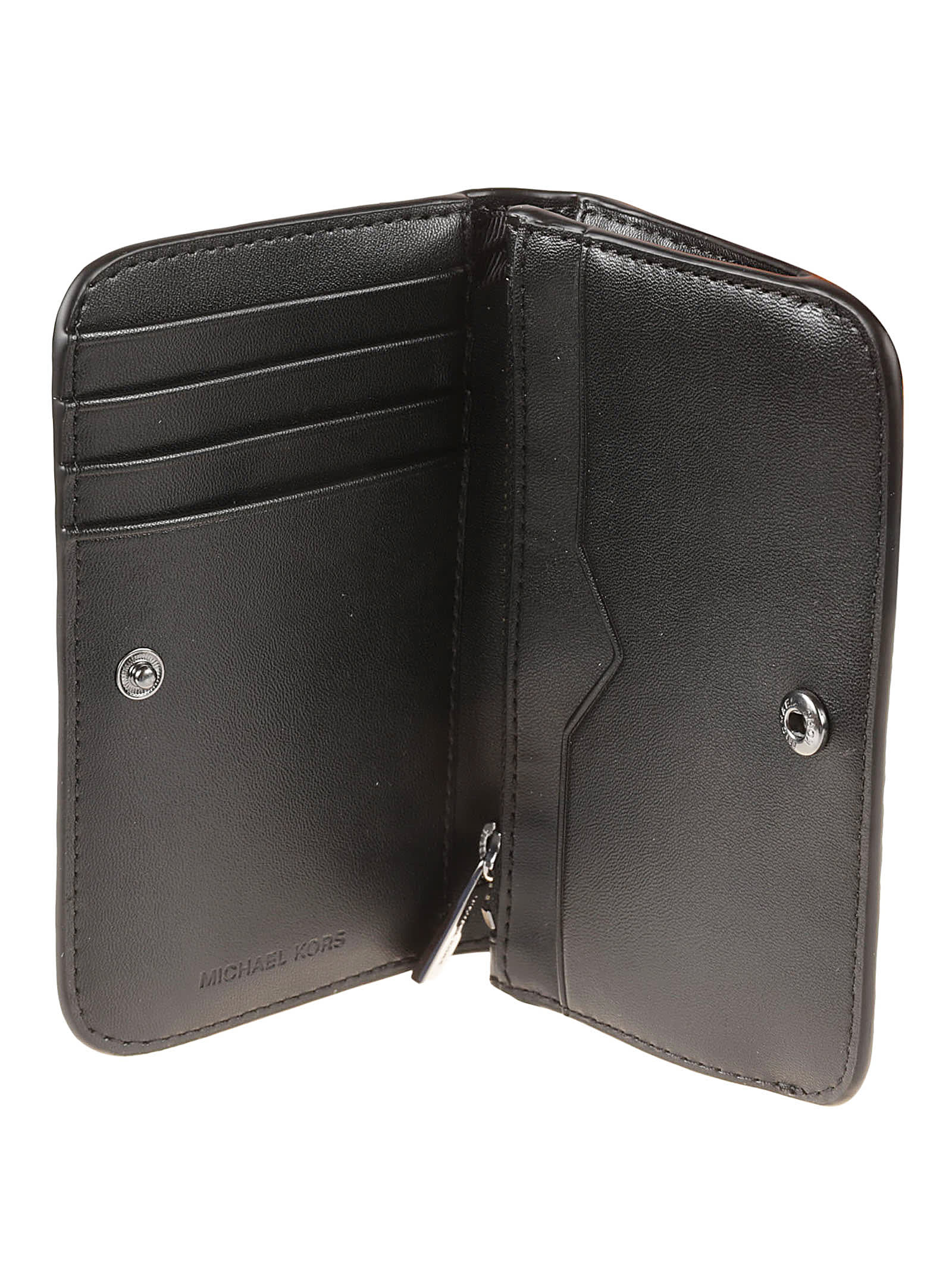 MICHAEL KORS LOGO DETAIL HORIZONTAL BUTTONED WALLET