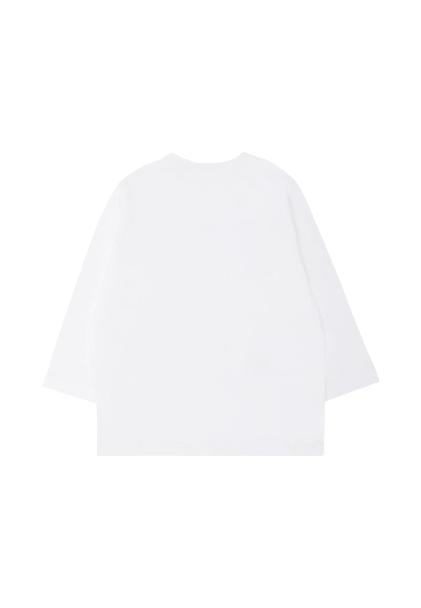 Marni White T-shirt For Babykids With Logo In White