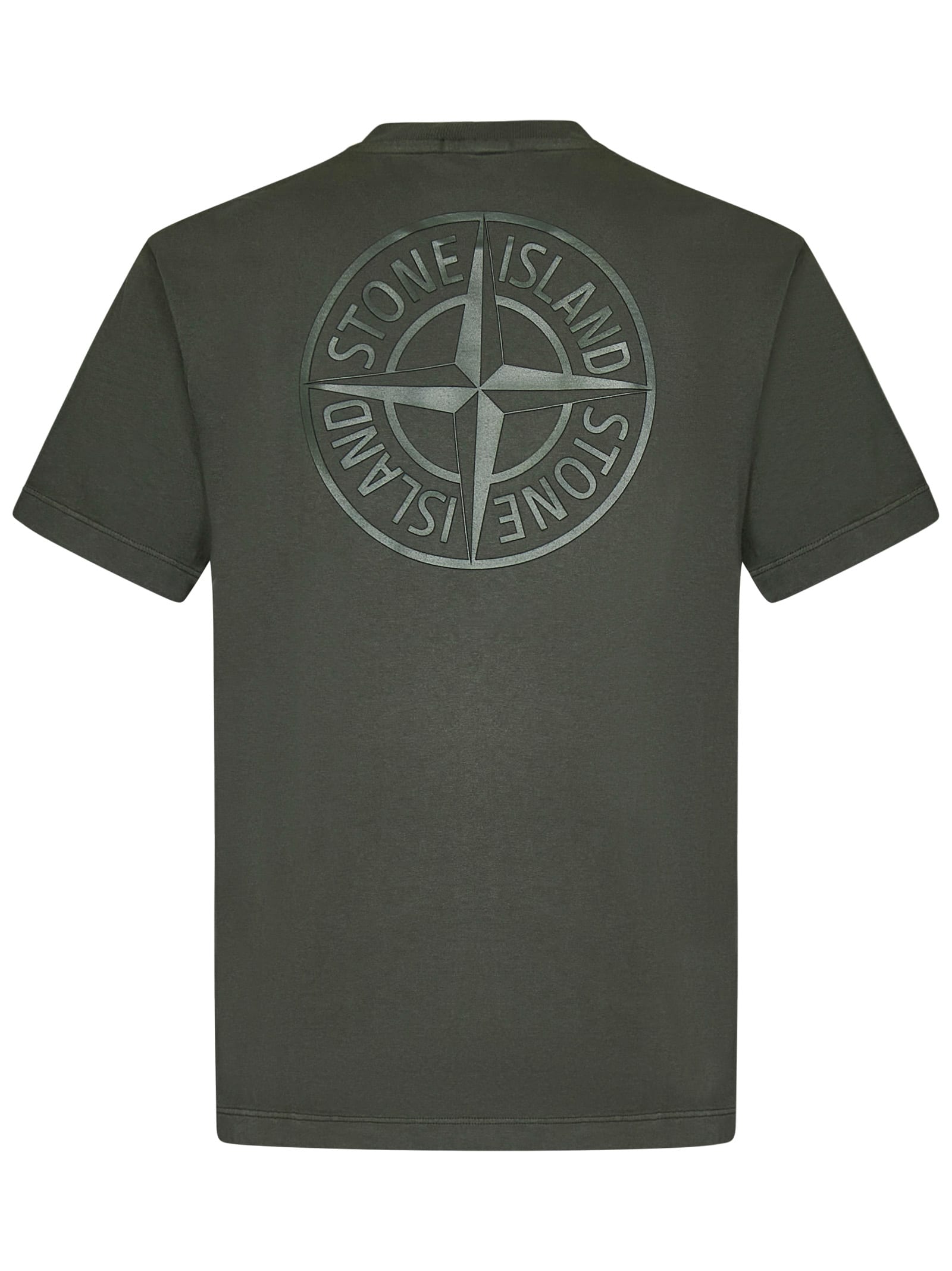 Shop Stone Island Institutional Four T-shirt In Green