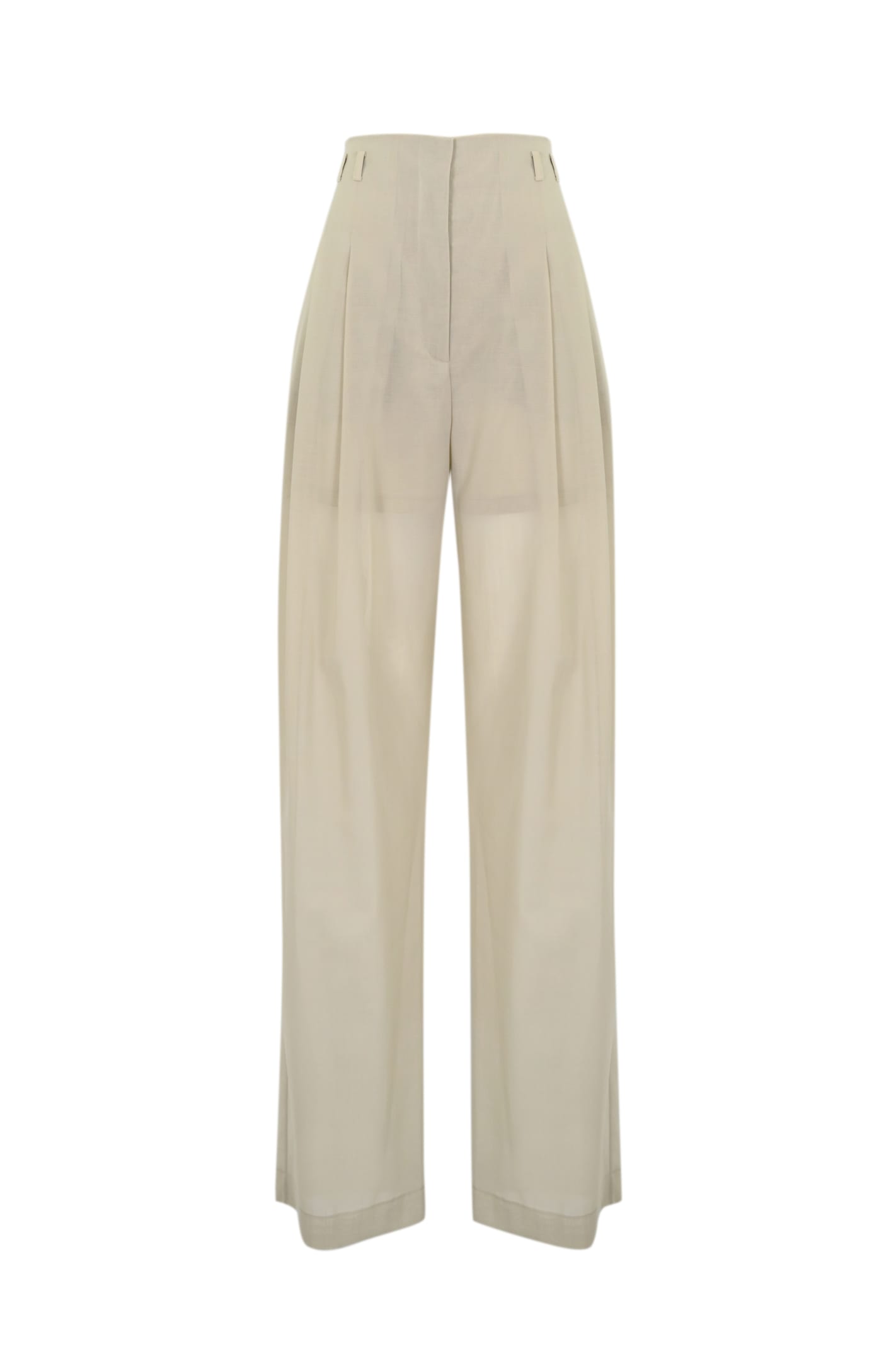 Shop Philosophy Di Lorenzo Serafini Wool Trousers With Pleats In Grey