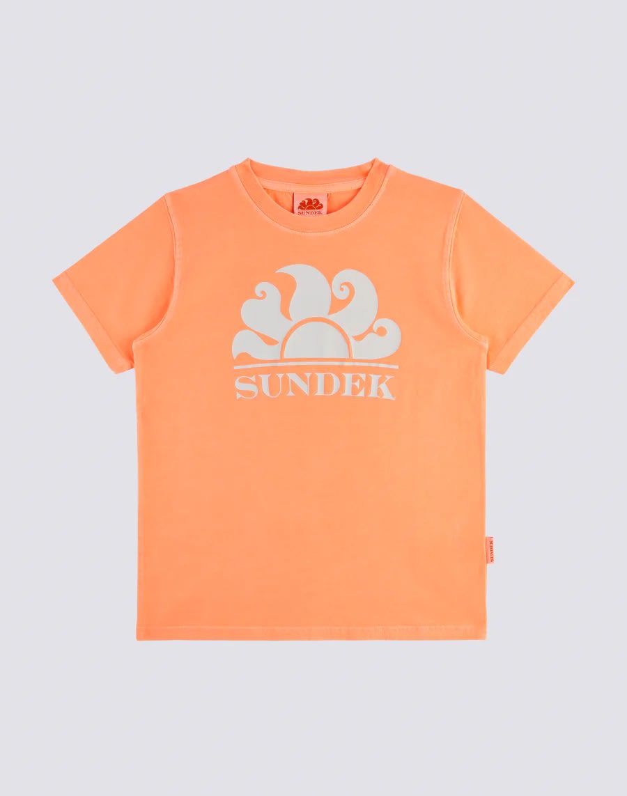 Shop Sundek T-shirt Con Stampa In Orange