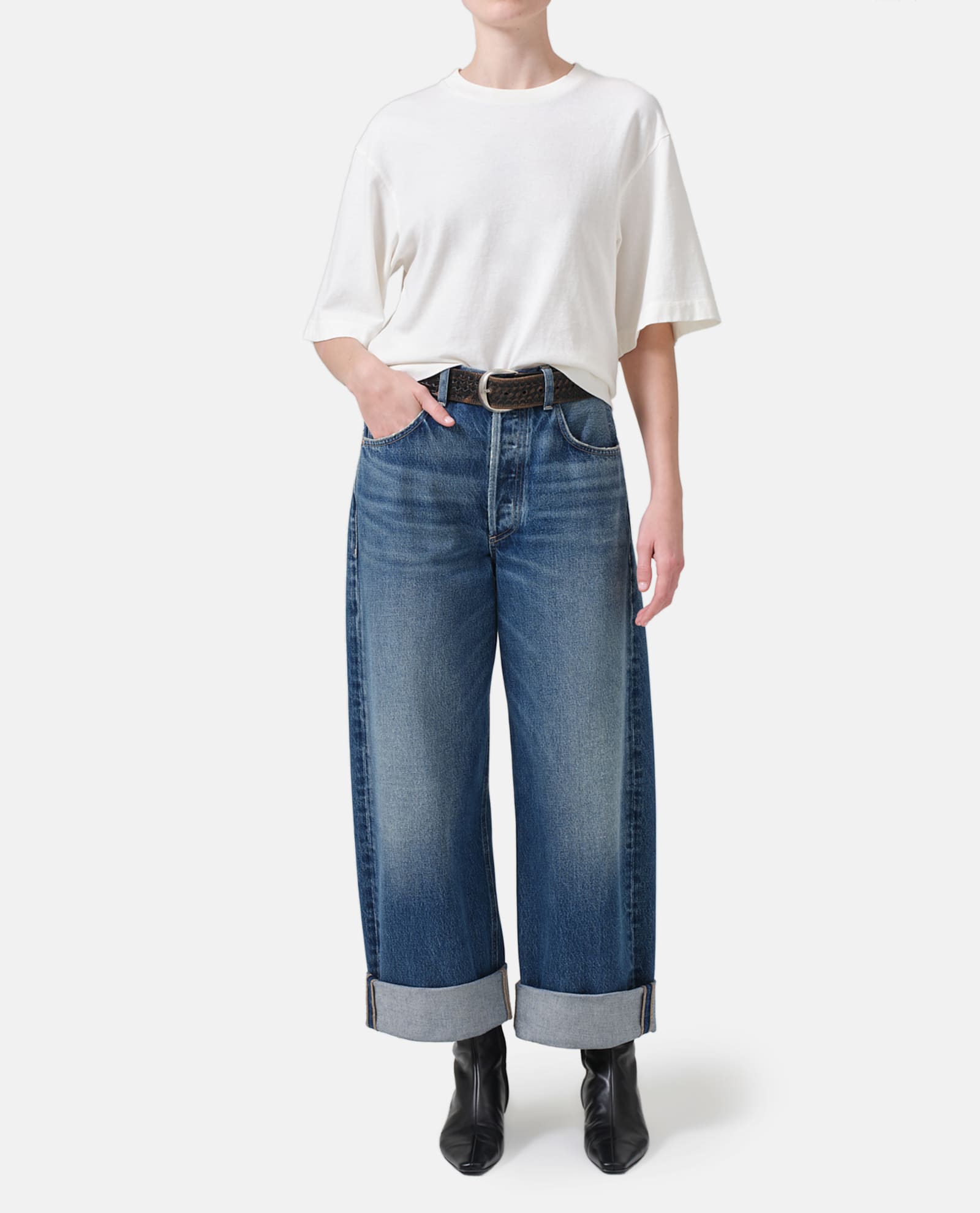 Shop Citizens Of Humanity Ayla Baggy Denim Pants In Blue