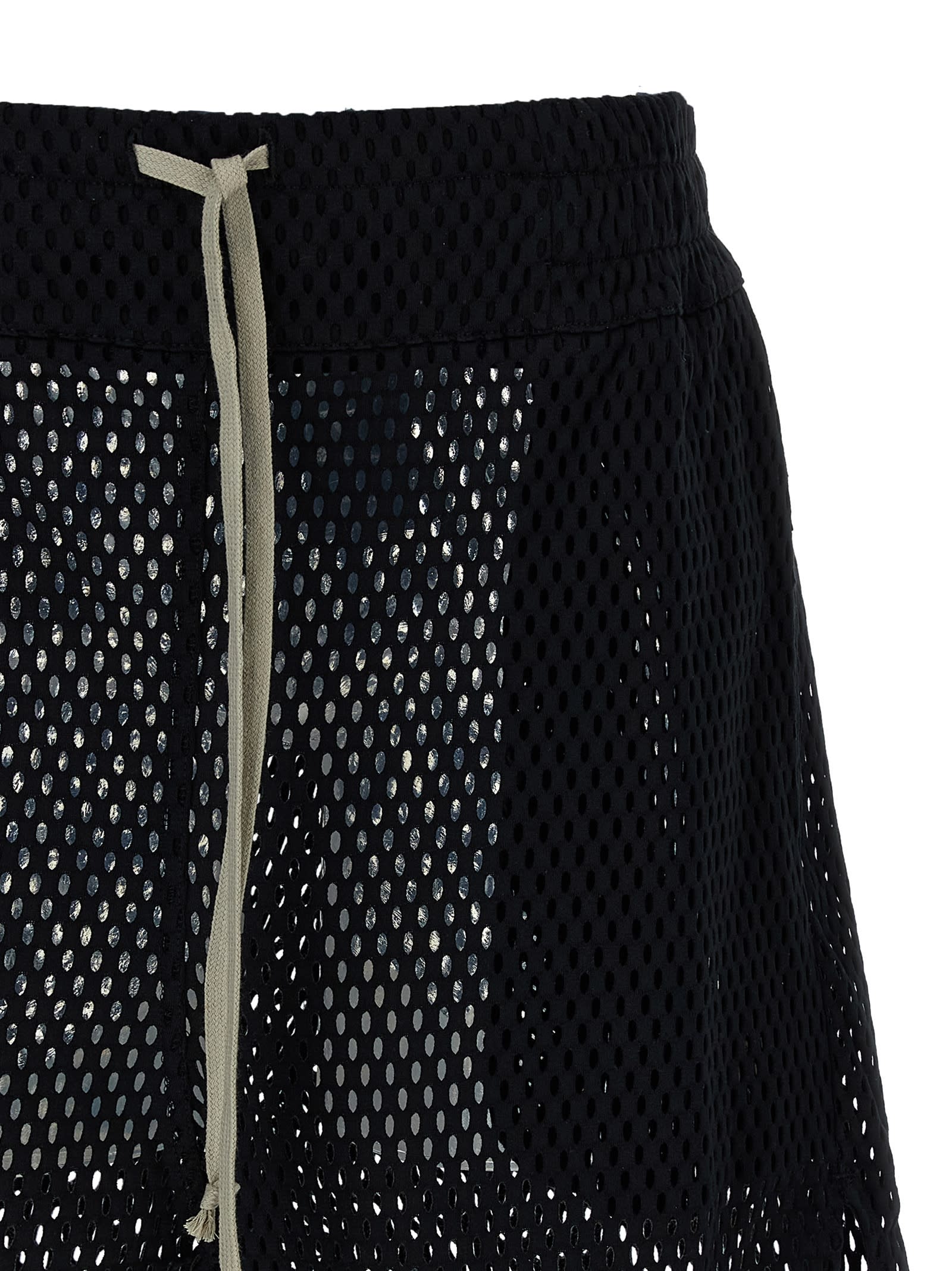 Rick Owens Champion Bermuda Mesh Waistband In Black