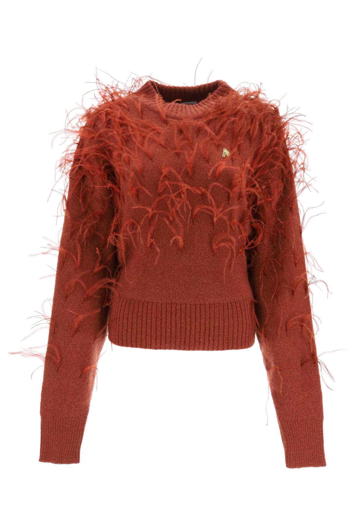 The Attico Sweater With Feathers