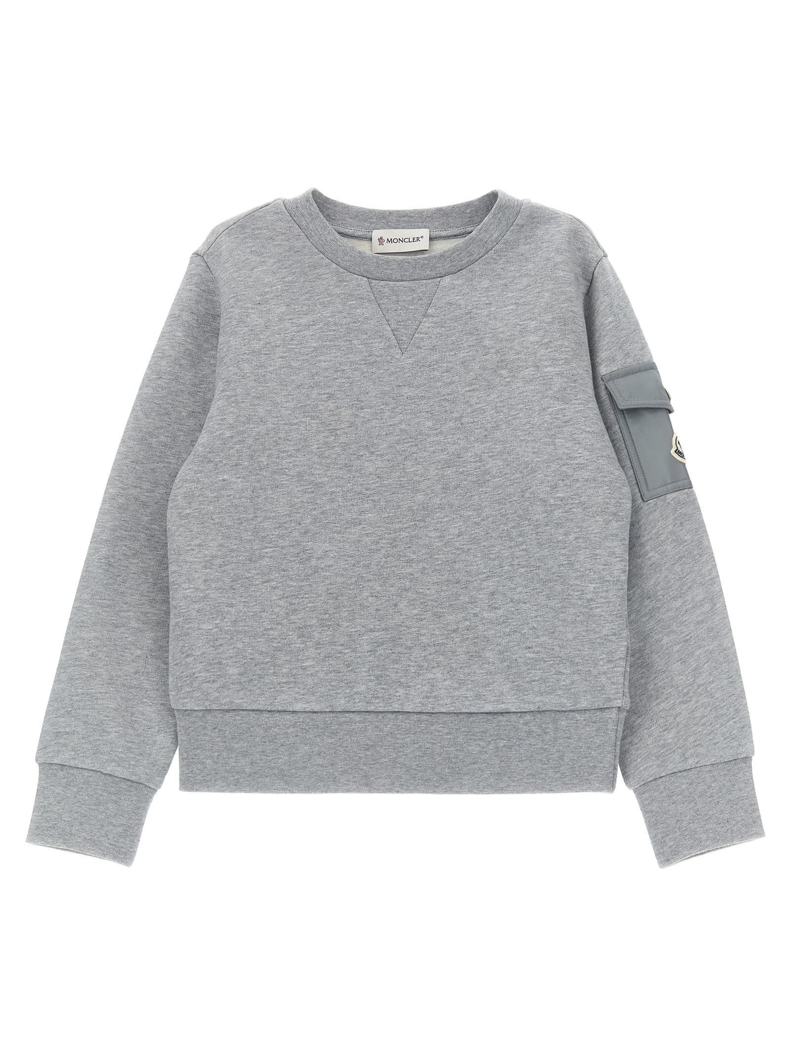 Moncler Sweatshirt In Gray