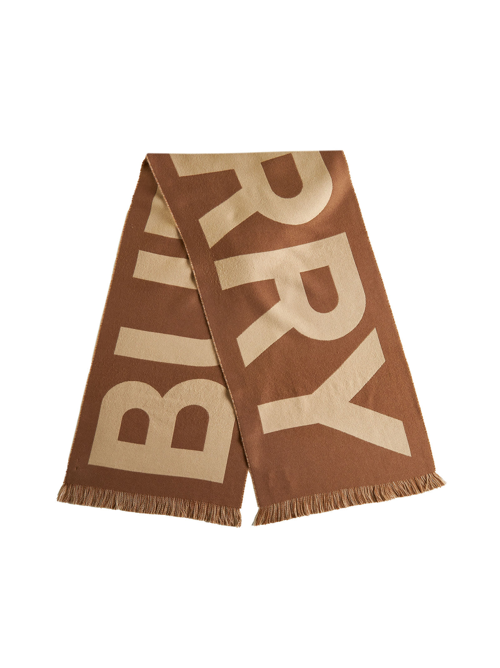 Shop Burberry Scarf In Birch Brown