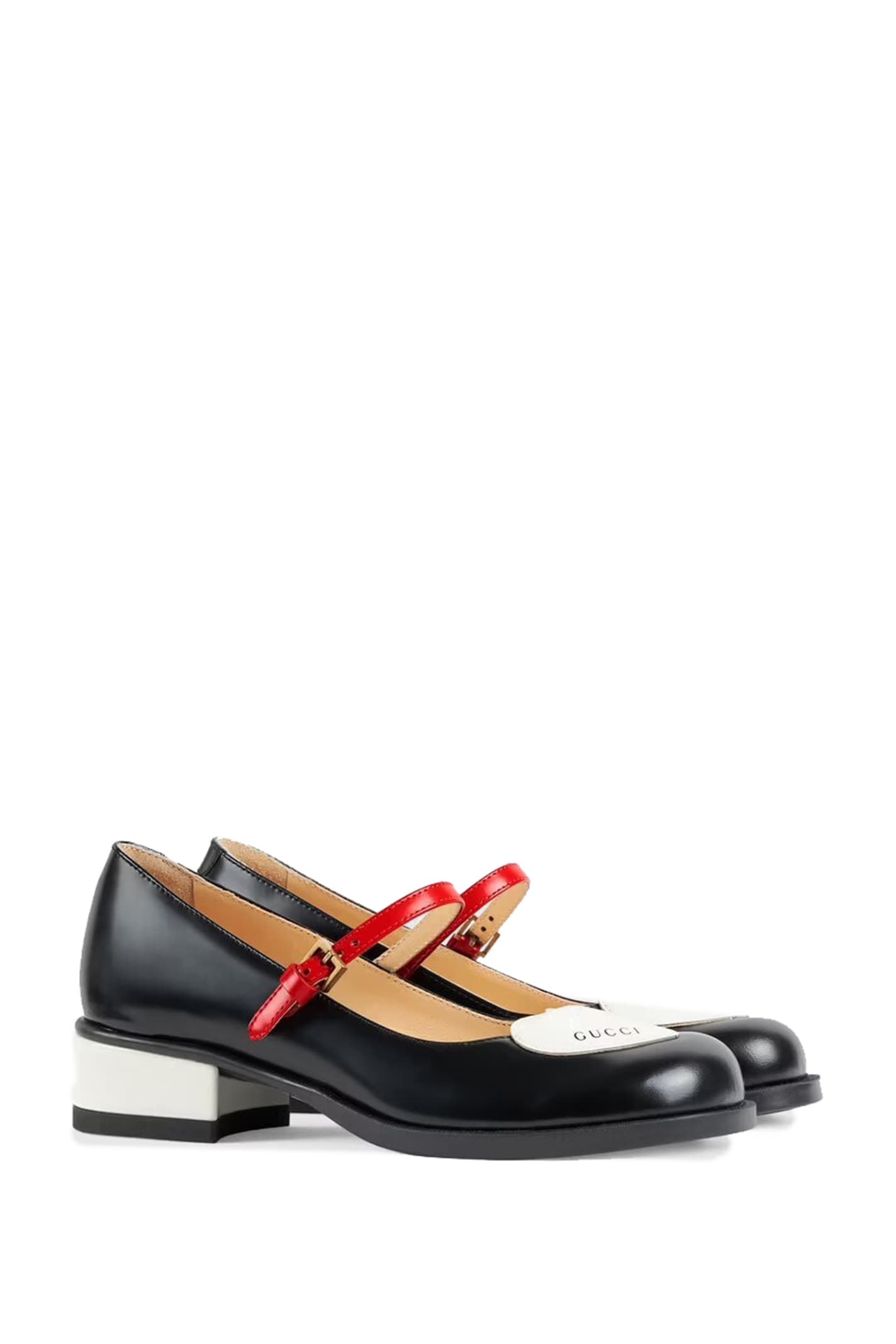 Shop Gucci Leather Ballet Flats In Back
