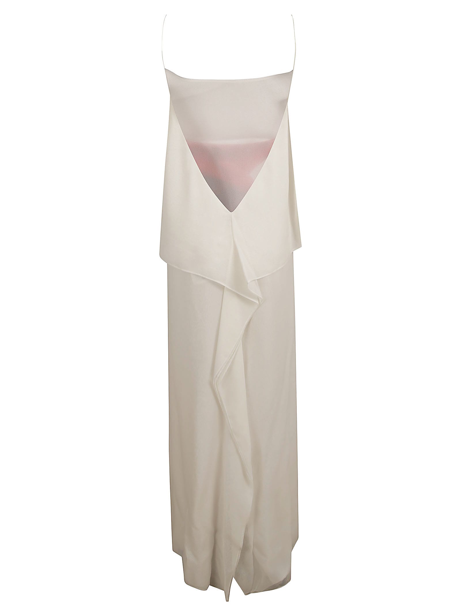 Shop Alexander Mcqueen Rose Sleeveless Dress In Optical White