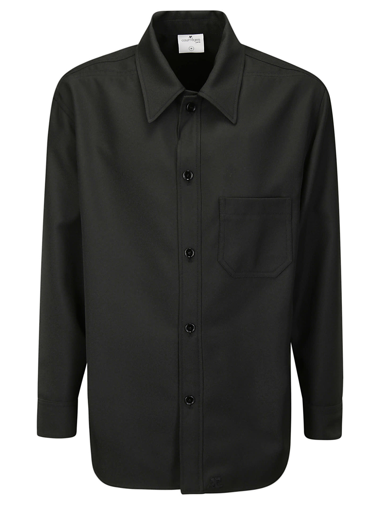 Courrèges Black Oversize Shirt