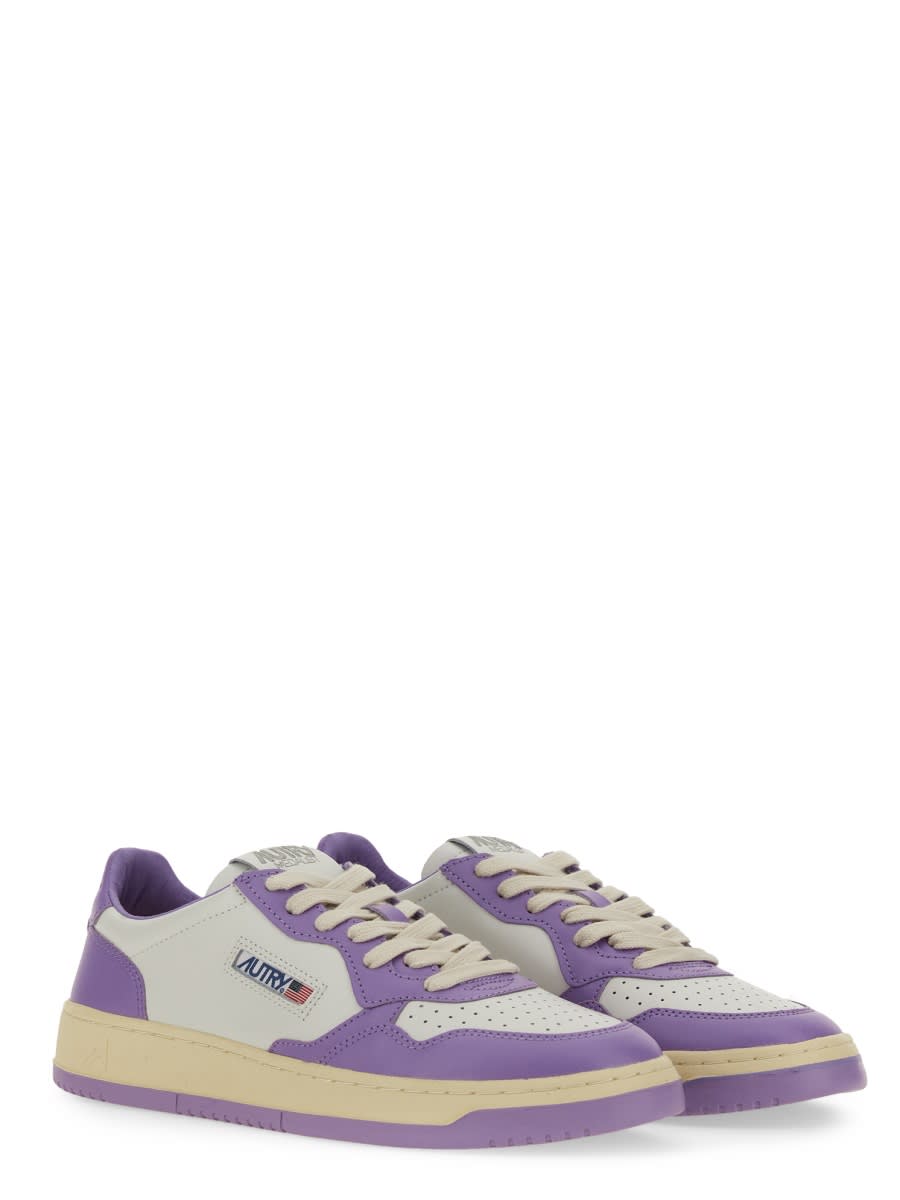 Shop Autry Medalist Low Sneaker In Purple