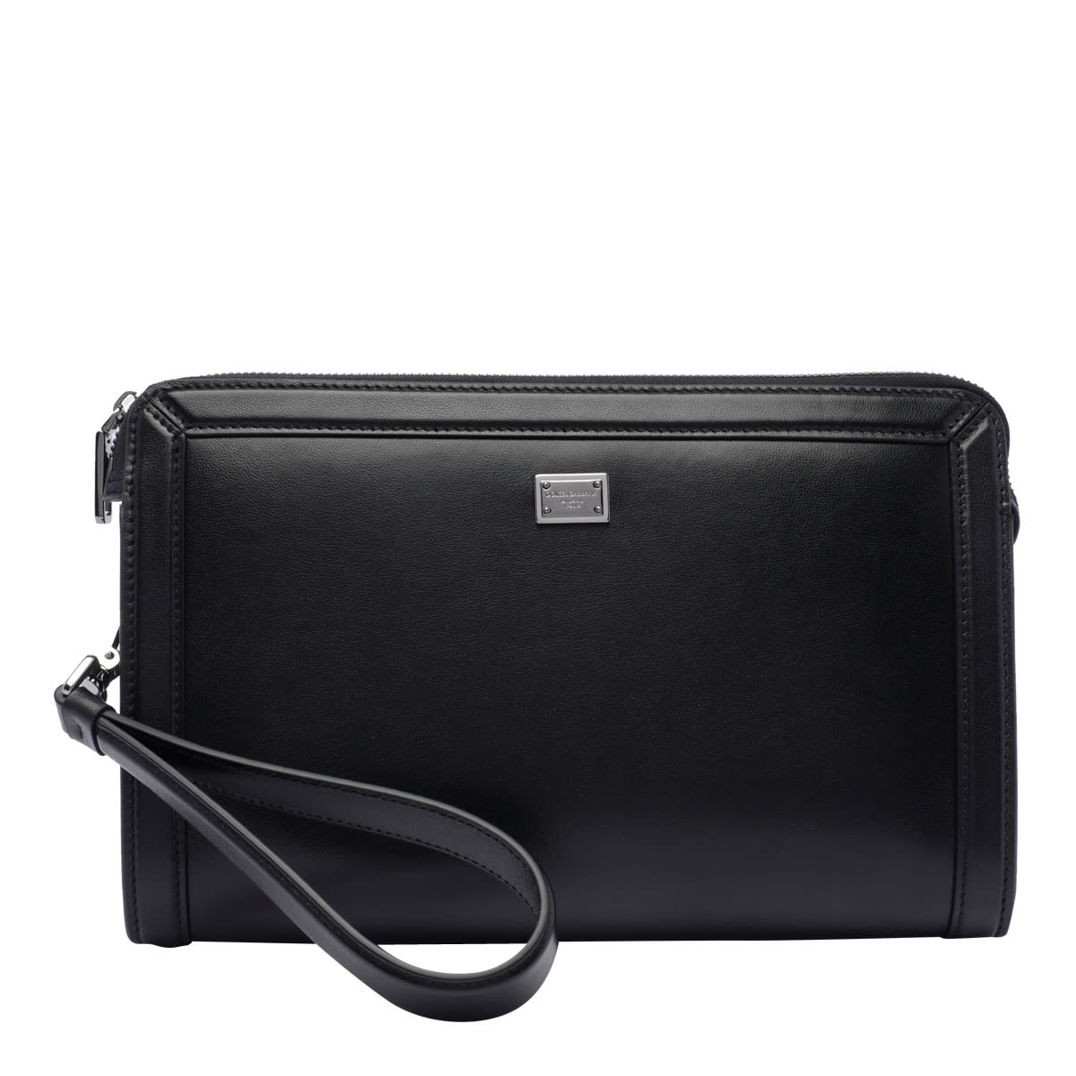 Dolce & Gabbana Black Leather Clutch