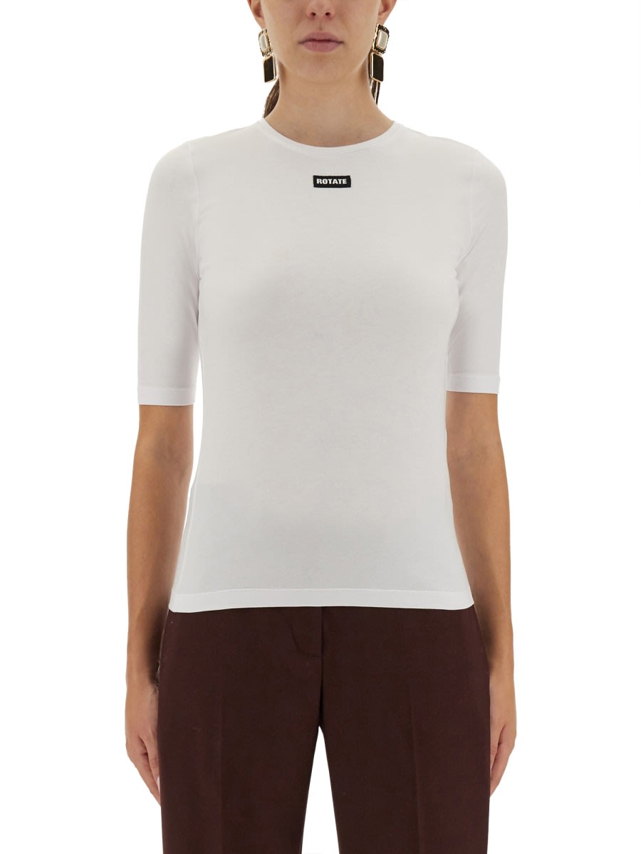 Rotate Birger Christensen T-shirt With Logo In White