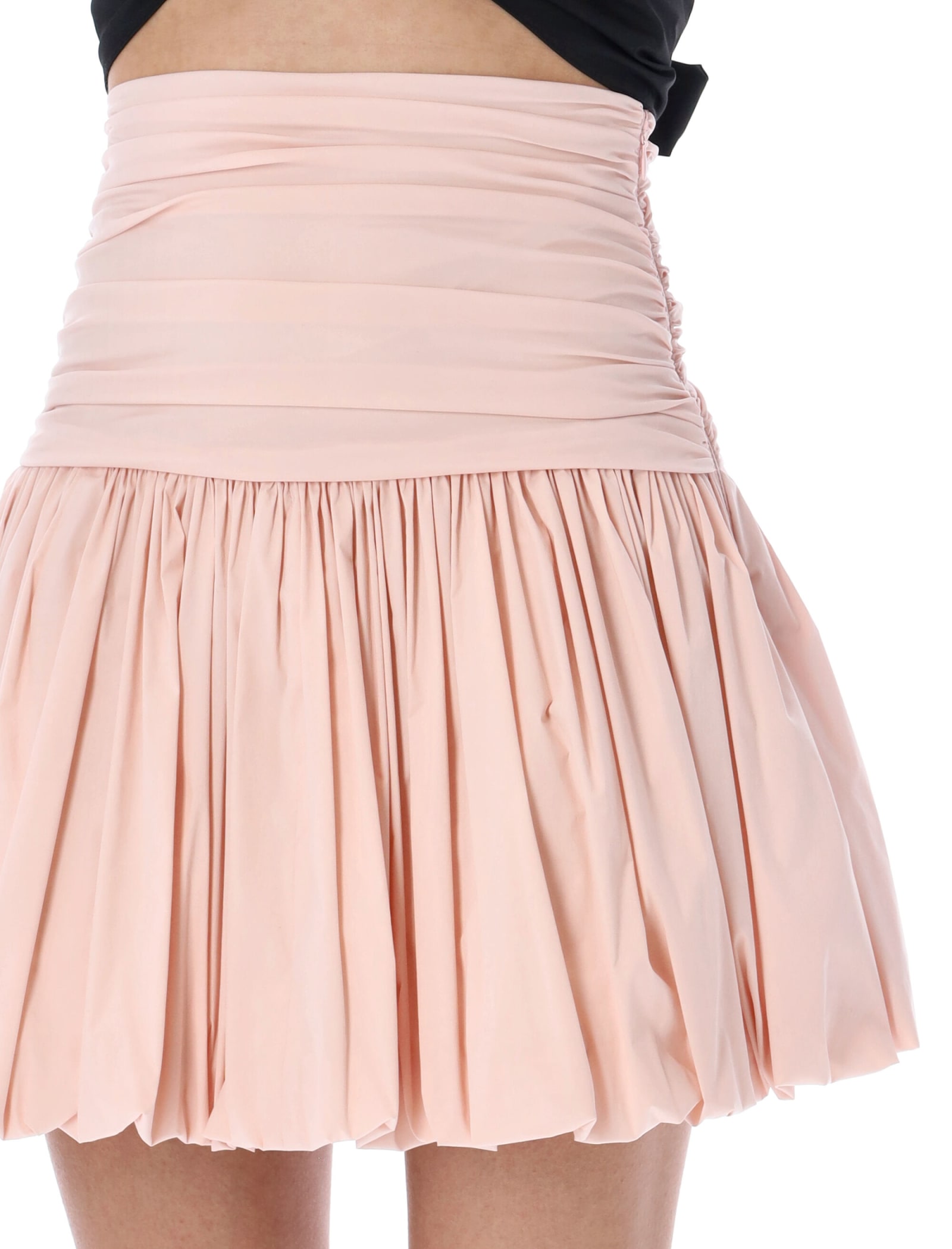 Shop Philosophy Di Lorenzo Serafini Stretch Taffeta Trouser Skirt In Pink