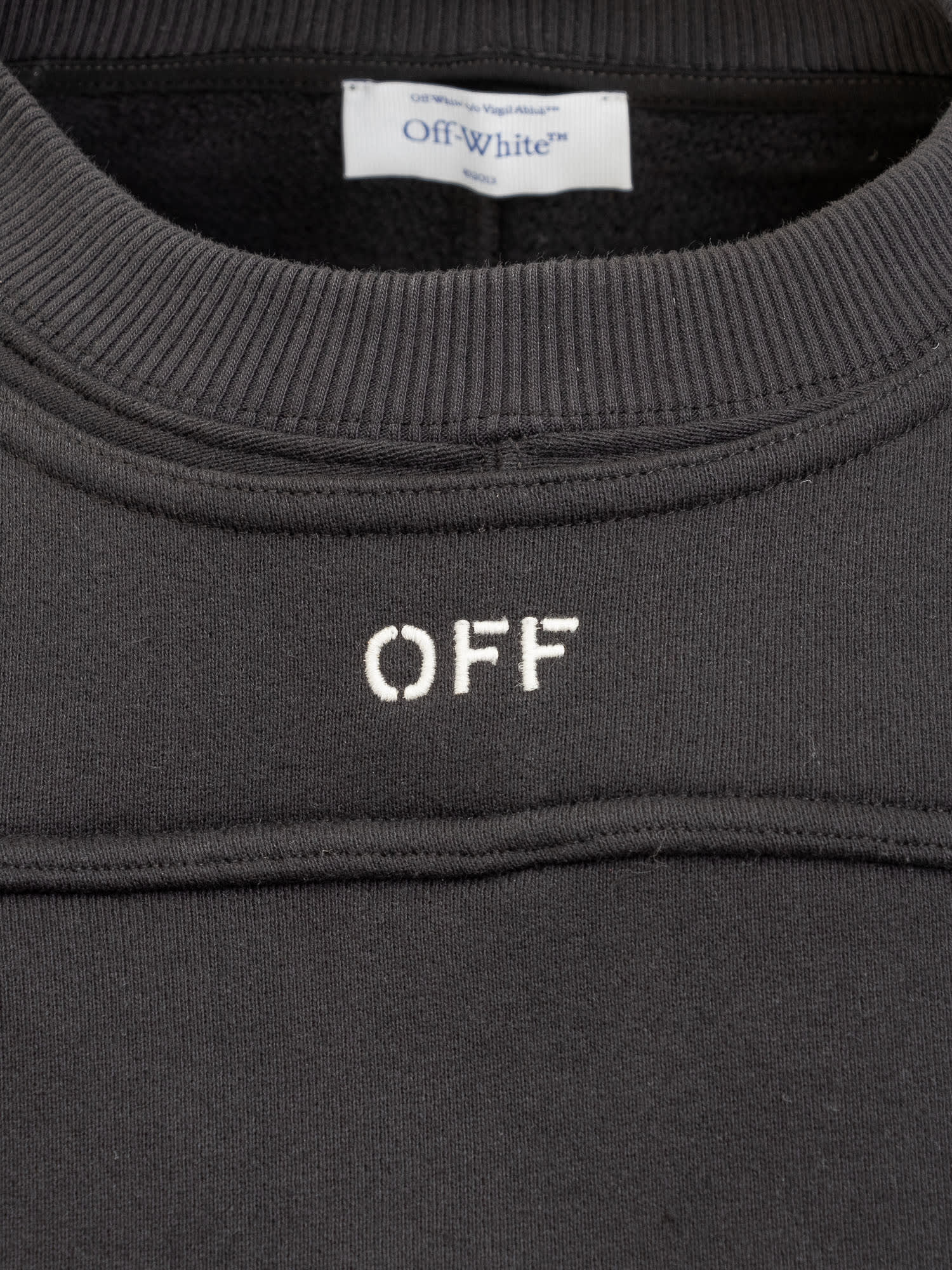 Shop Off-white Vest Sweatshirt With Logo In Black White