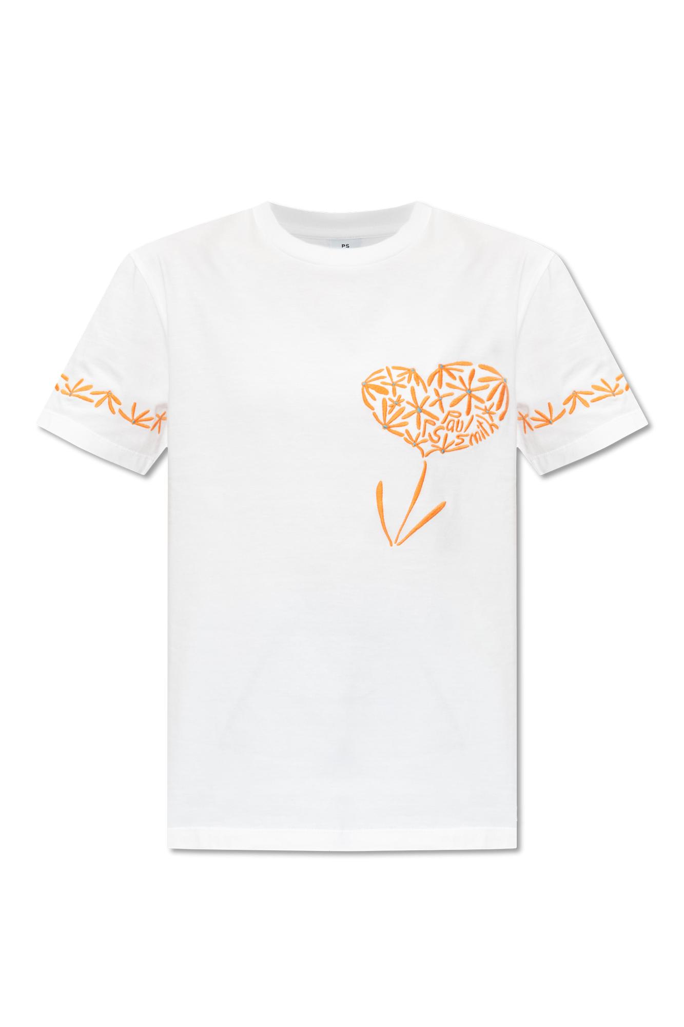 Shop Paul Smith Ps  Ps  Floral Motif T-shirt In White
