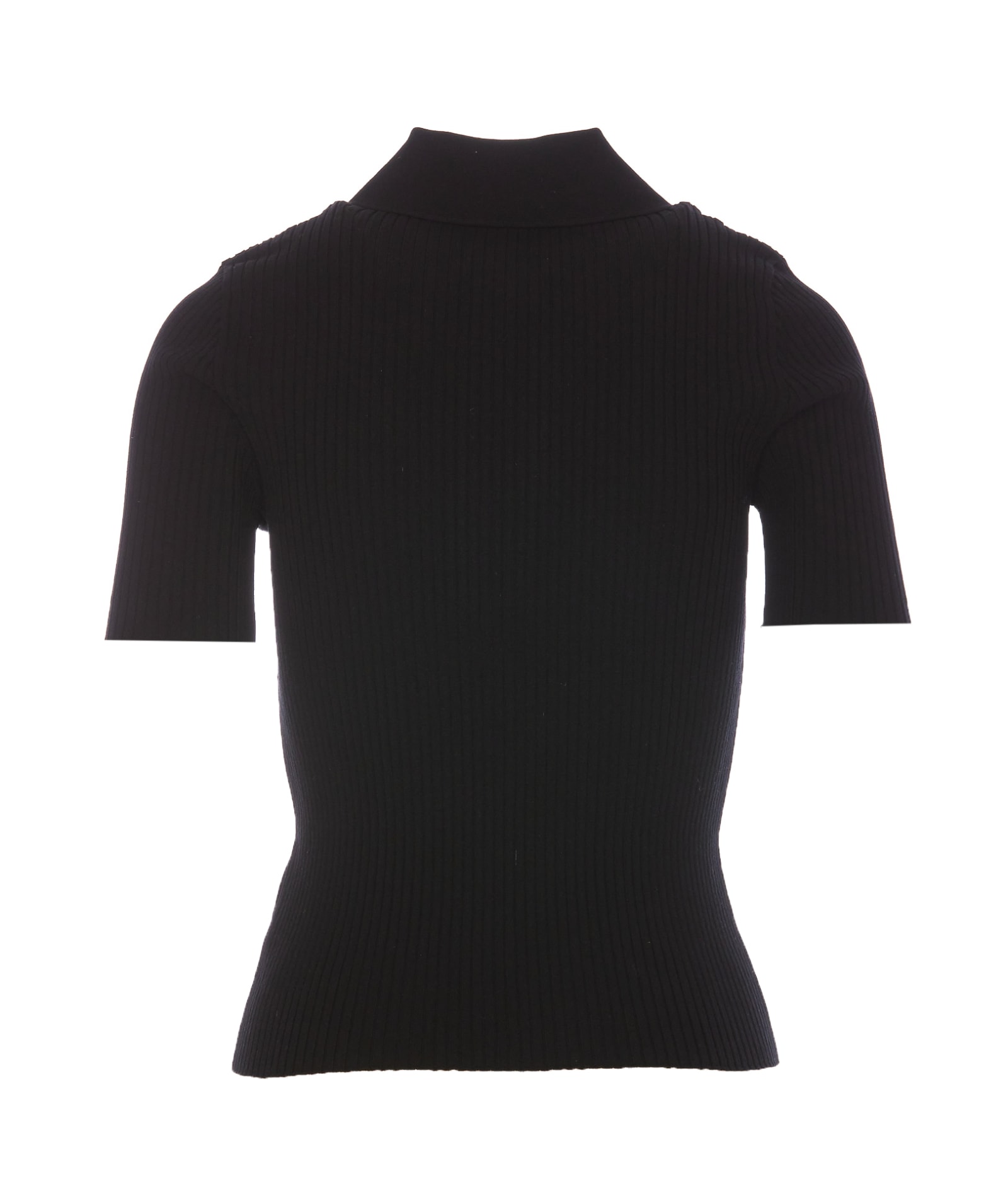 Shop Courrèges Signature Polo In Black