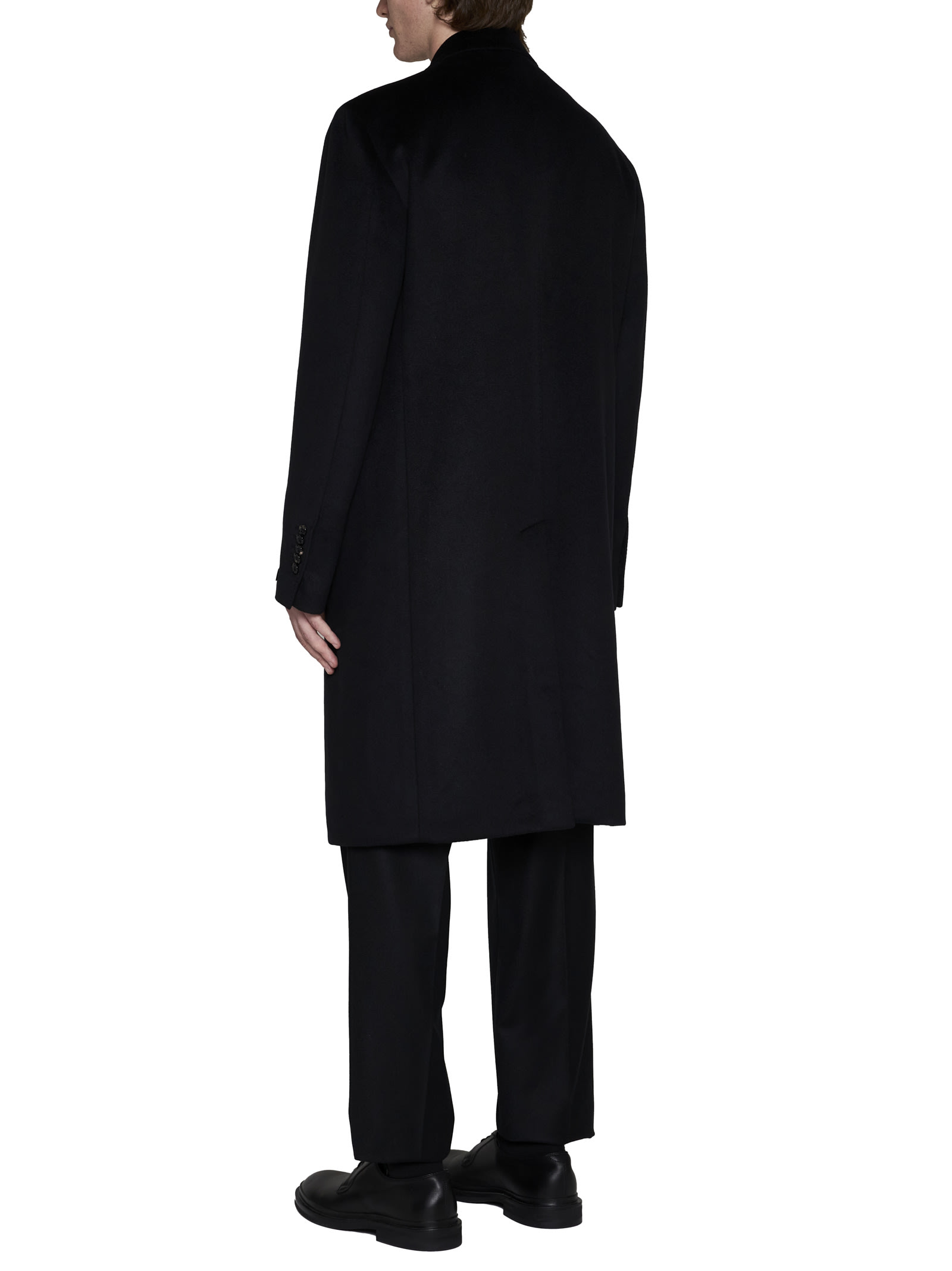 Shop Tagliatore Coat In Black