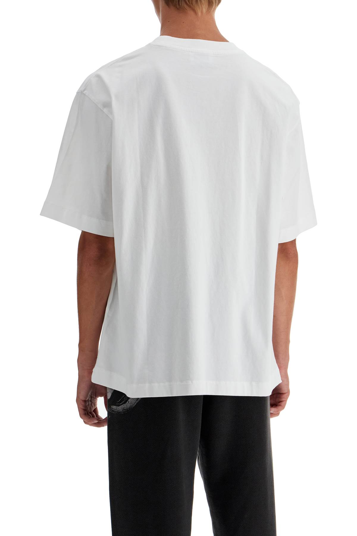 Shop Off-white Oversized Crewneck In White Black (white)