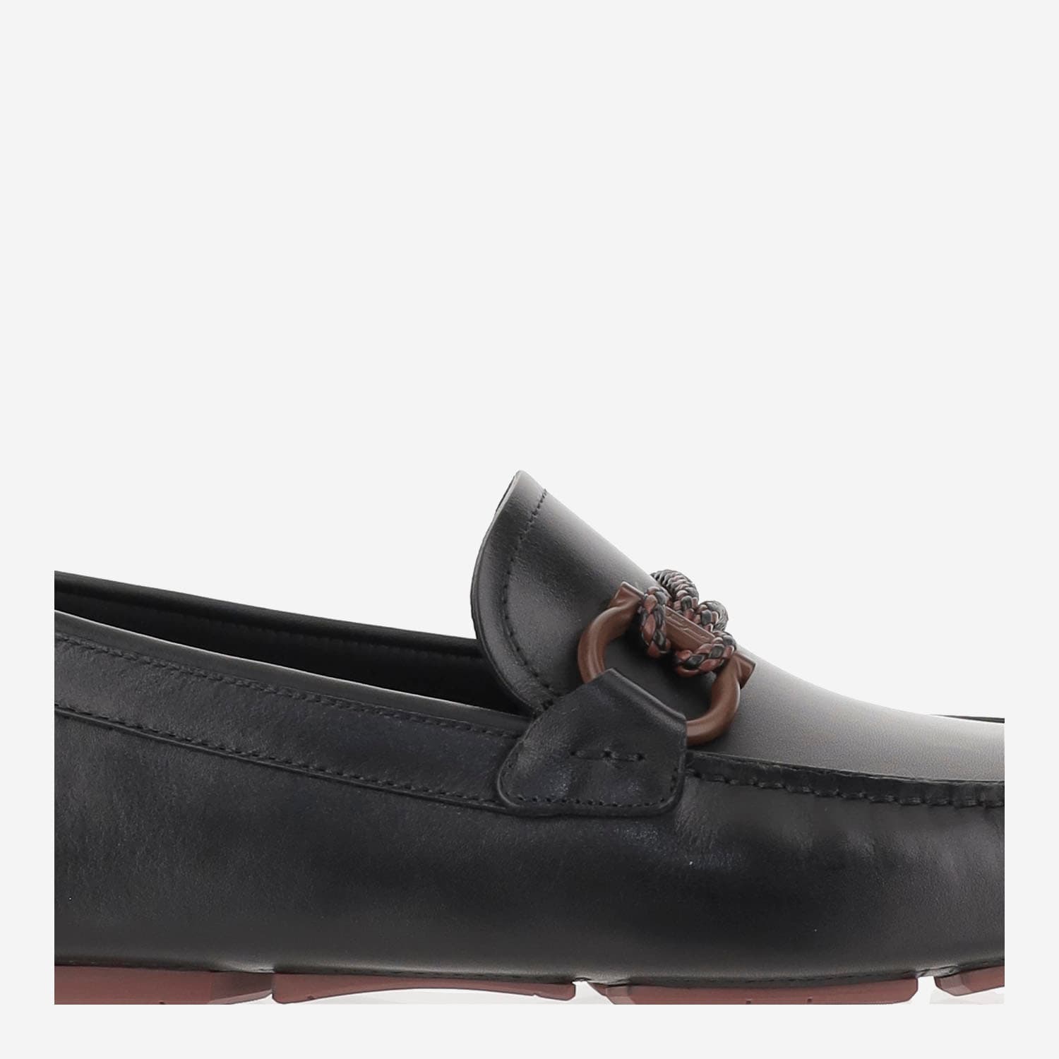 Ferragamo Gancini-detail Leather Loafers