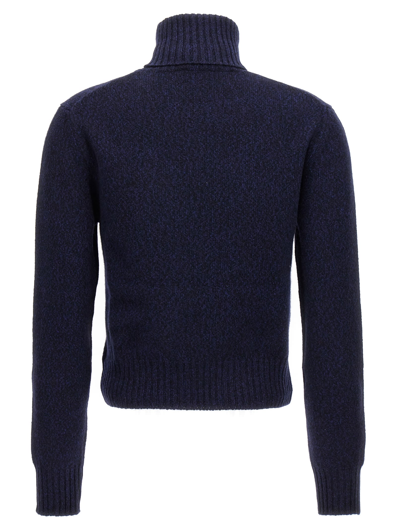 Shop Ami Alexandre Mattiussi Logo Cachemire Sweater In Ink