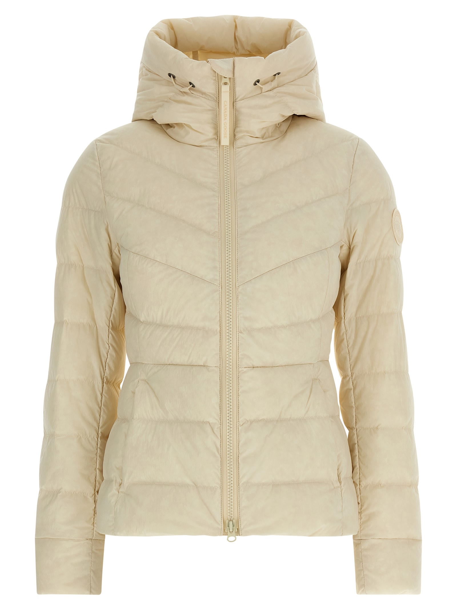 Canada Goose Hooded Long Sleeve Quilted Jacket In Neutral