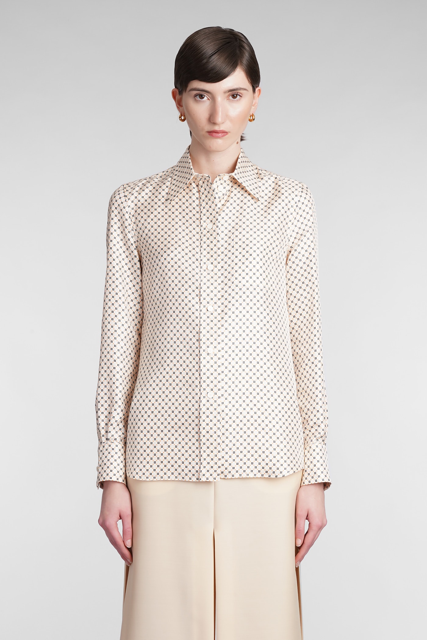 LANVIN SHIRT IN BEIGE SILK