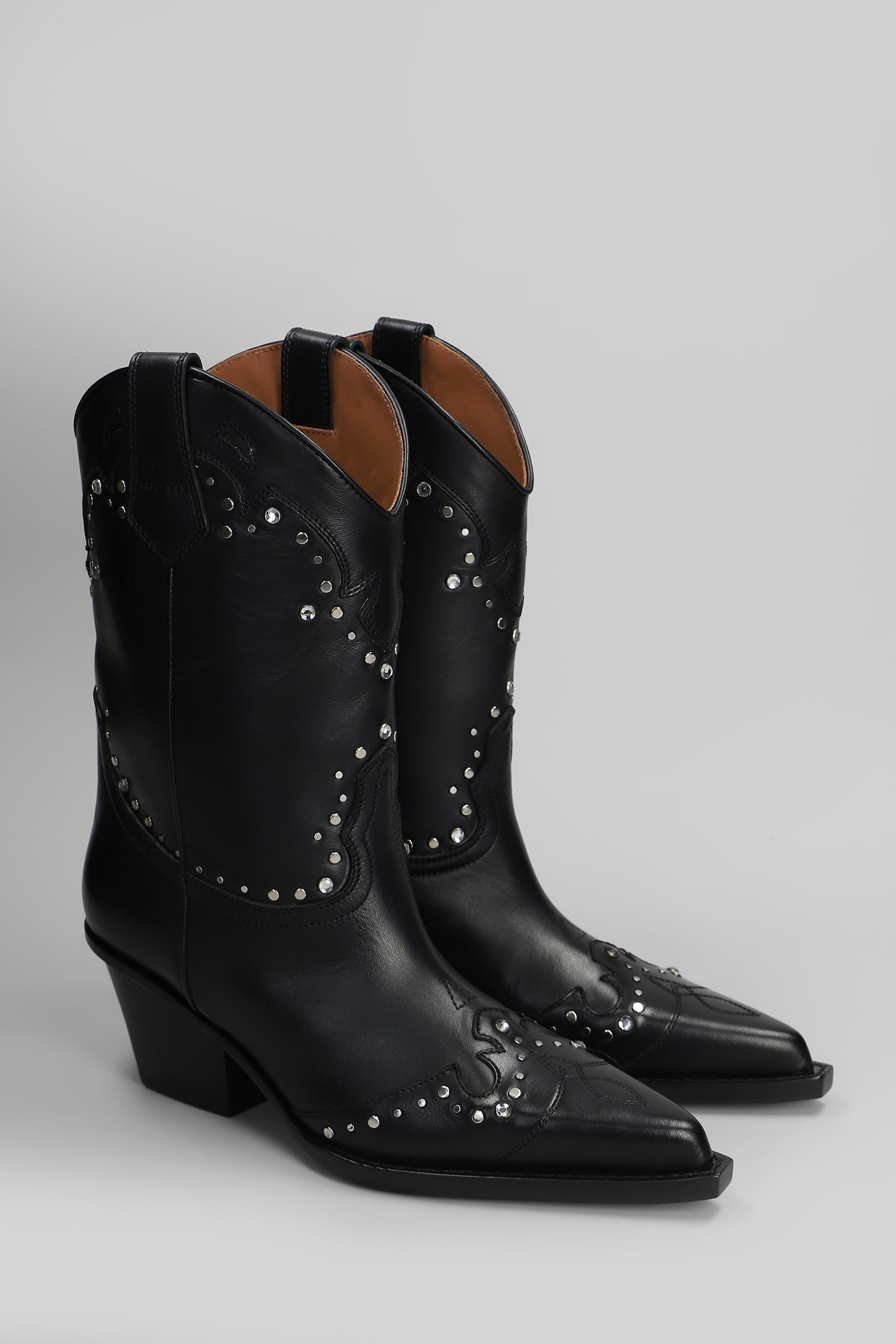 Paris Texas Janice Boot 60 Texan Boots In Black Leather In Black