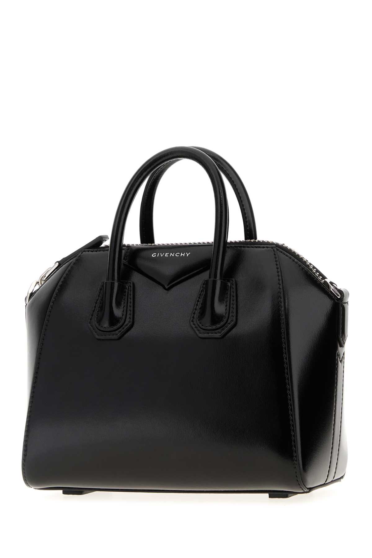 Givenchy Mini Antigona Bag In Box Leather In Black