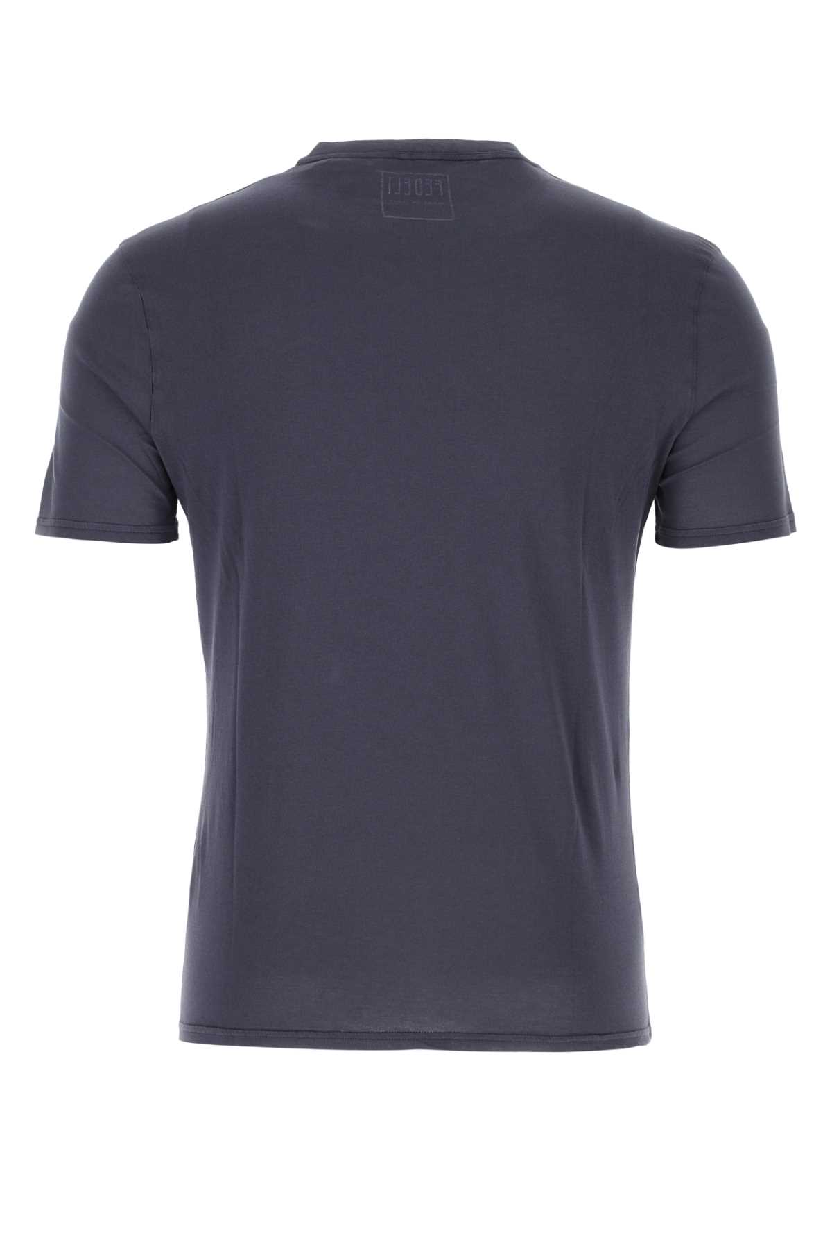 Shop Fedeli Blue Cotton T-shirt
