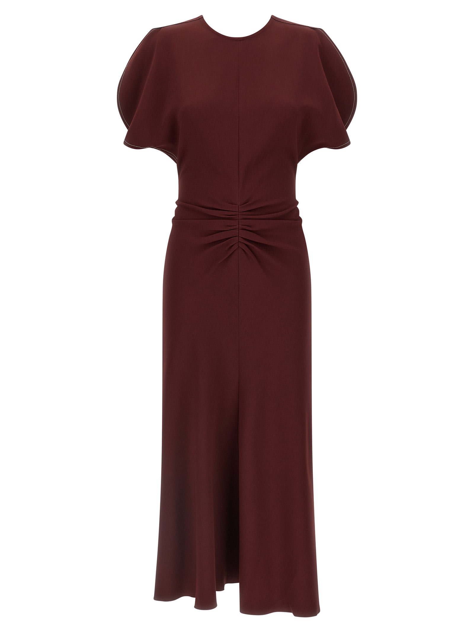 Victoria Beckham Bela Dress In Burgundy