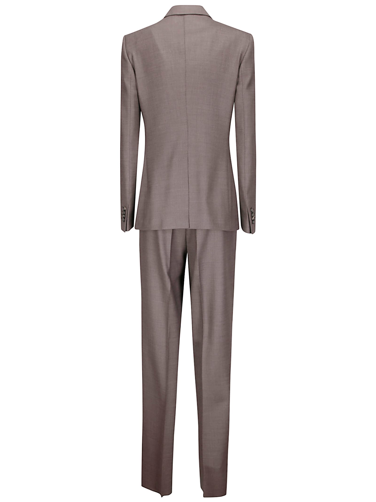 Tagliatore Double-breasted Trouser Suit In Brown