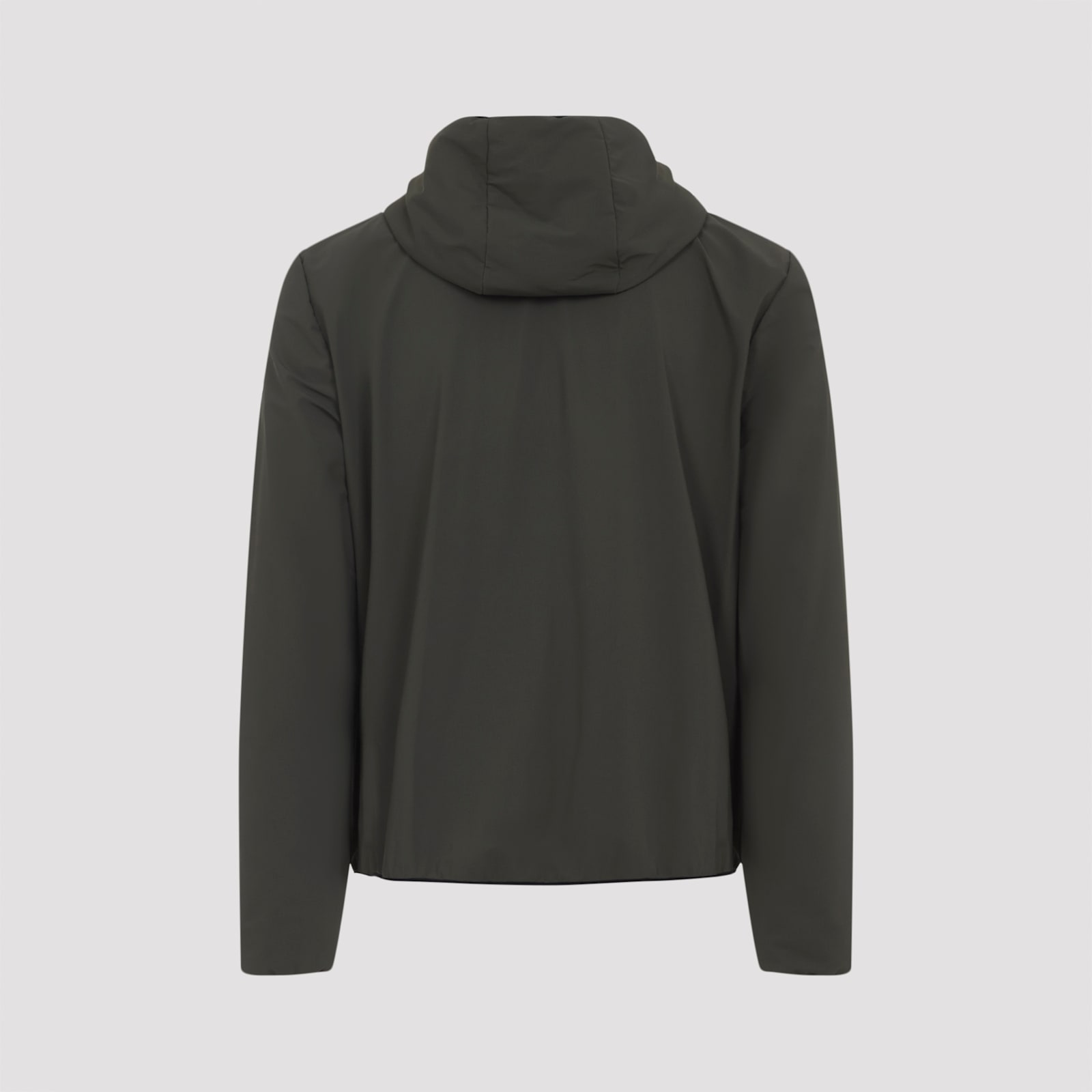 Moncler Hooded Quilted Cardigan Side Pockets In Black