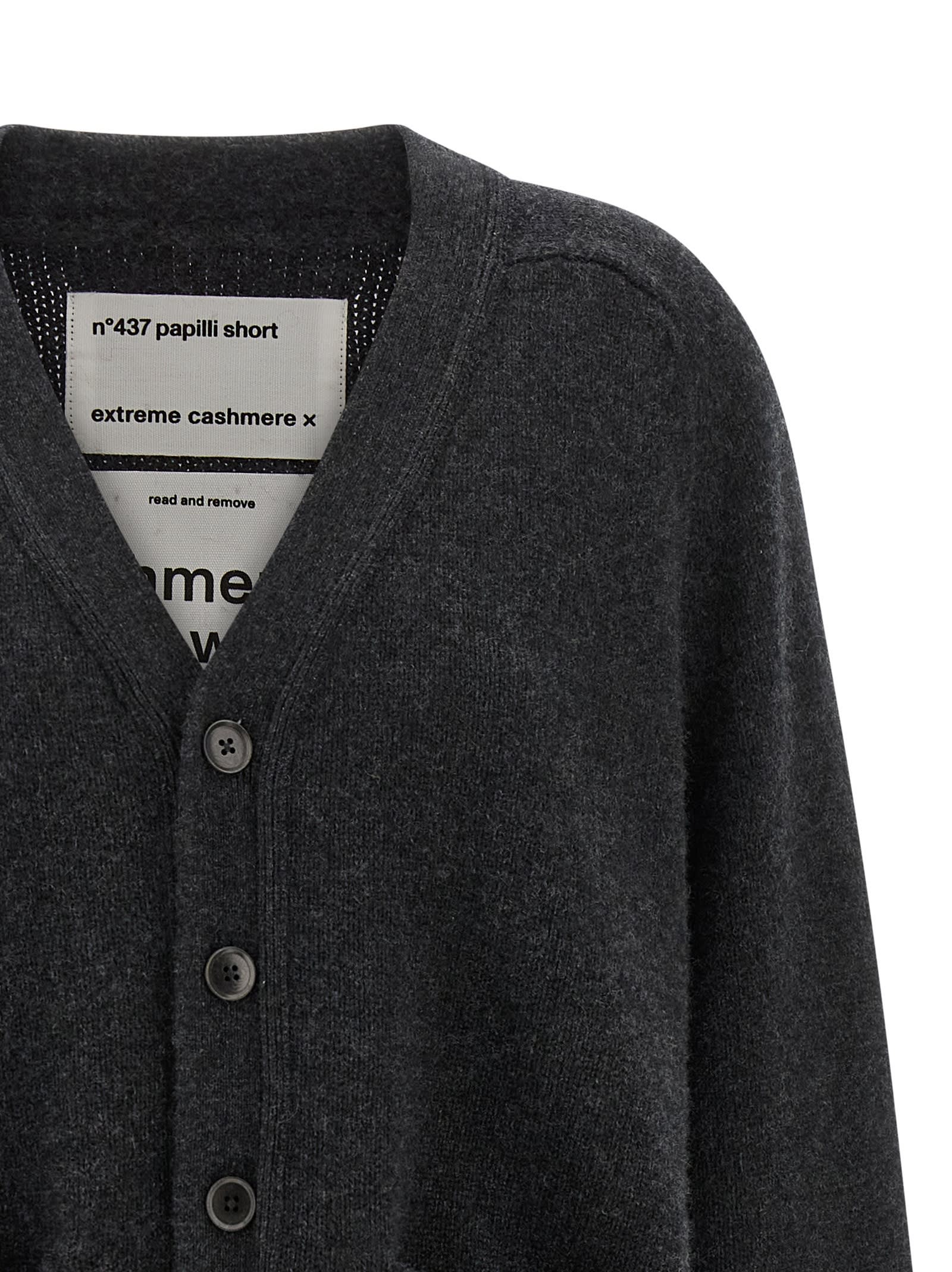 Extreme Cashmere 'n°437 Papilli Short' Cardigan In Gray
