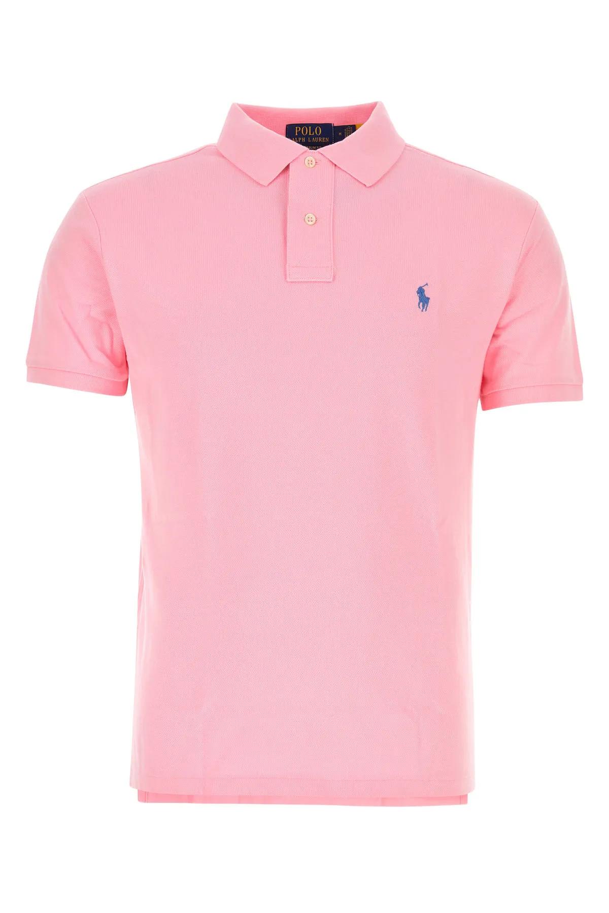 Ralph Lauren Pink Piquet Polo Shirt In Carmel Pink