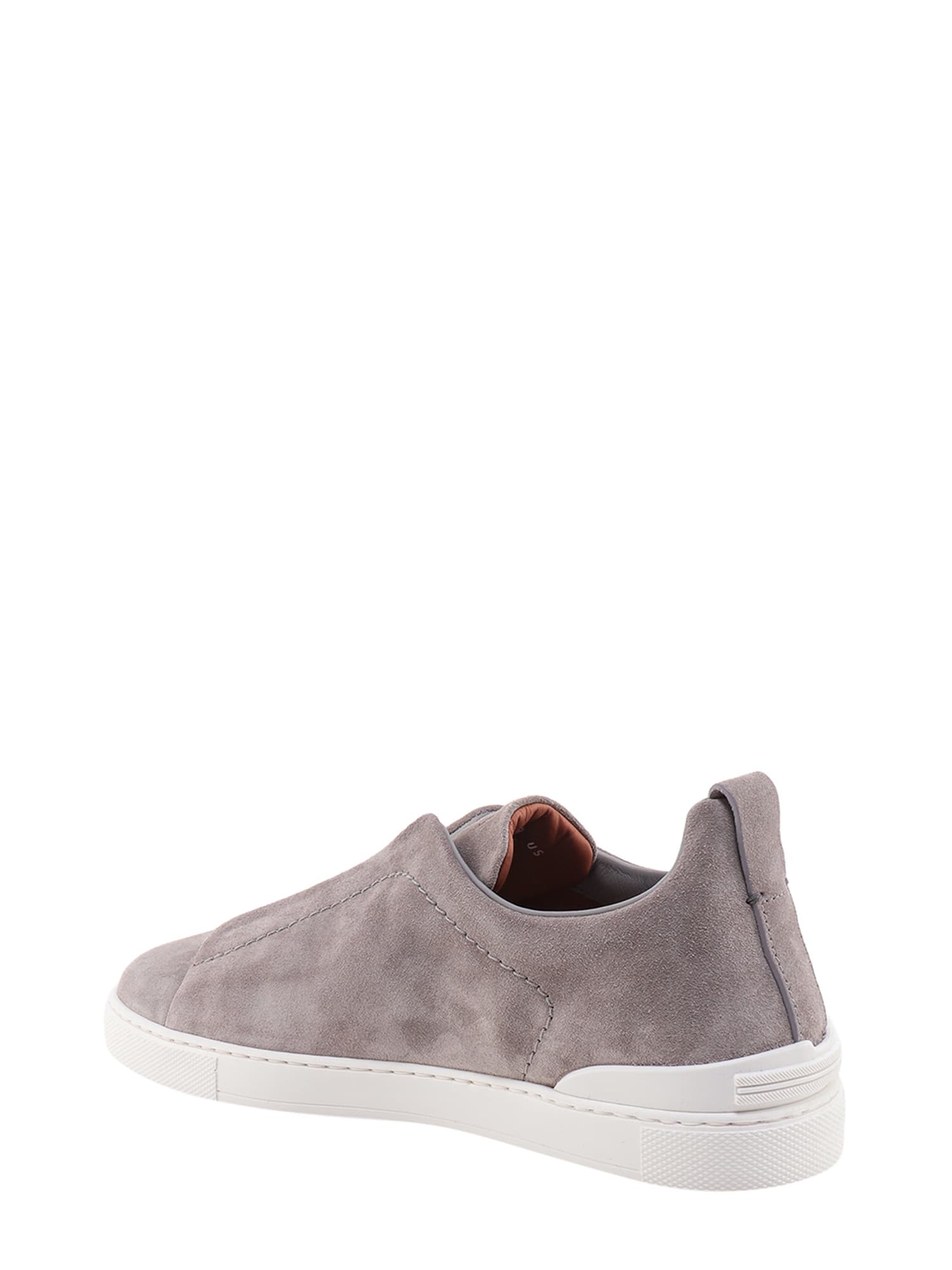 Shop Zegna Triple Stitch Sneakers  In Grey