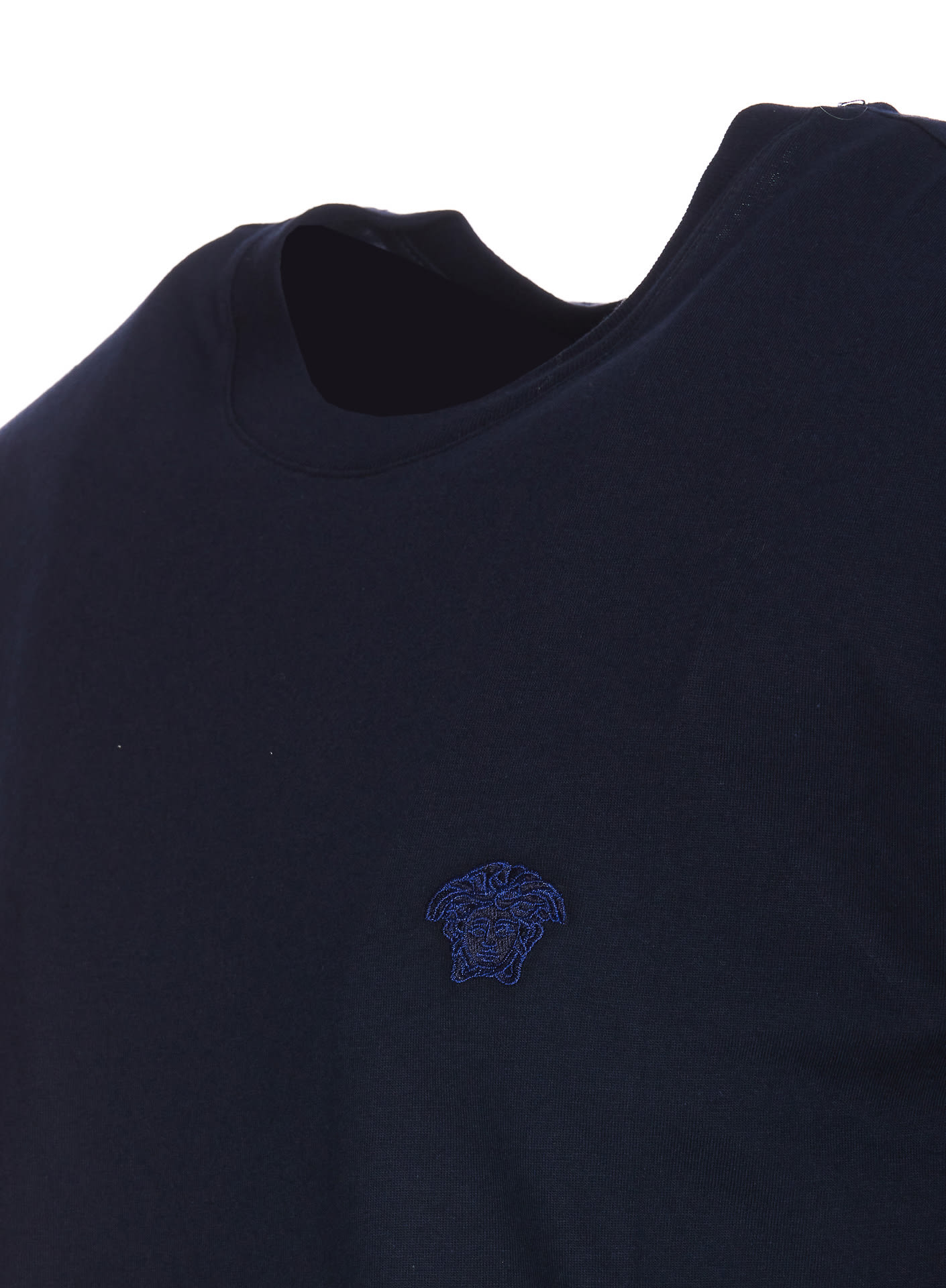 Shop Versace Medusa Logo T-shirt In Blue