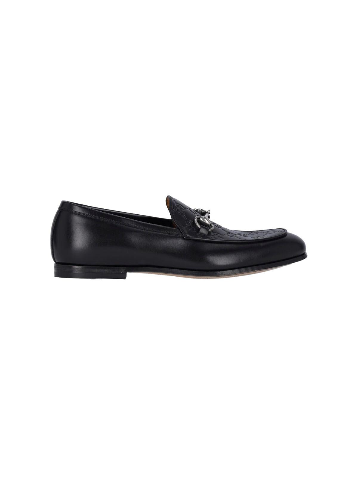 Gucci Horsebit Calf Hair Loafers In Black