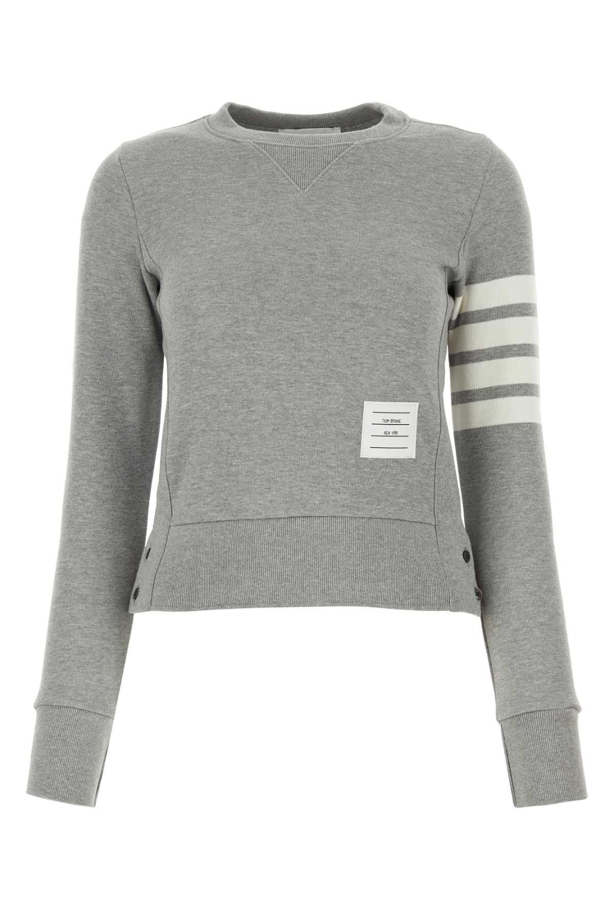 Shop Thom Browne Grey Cotton Sweatshirt In 055