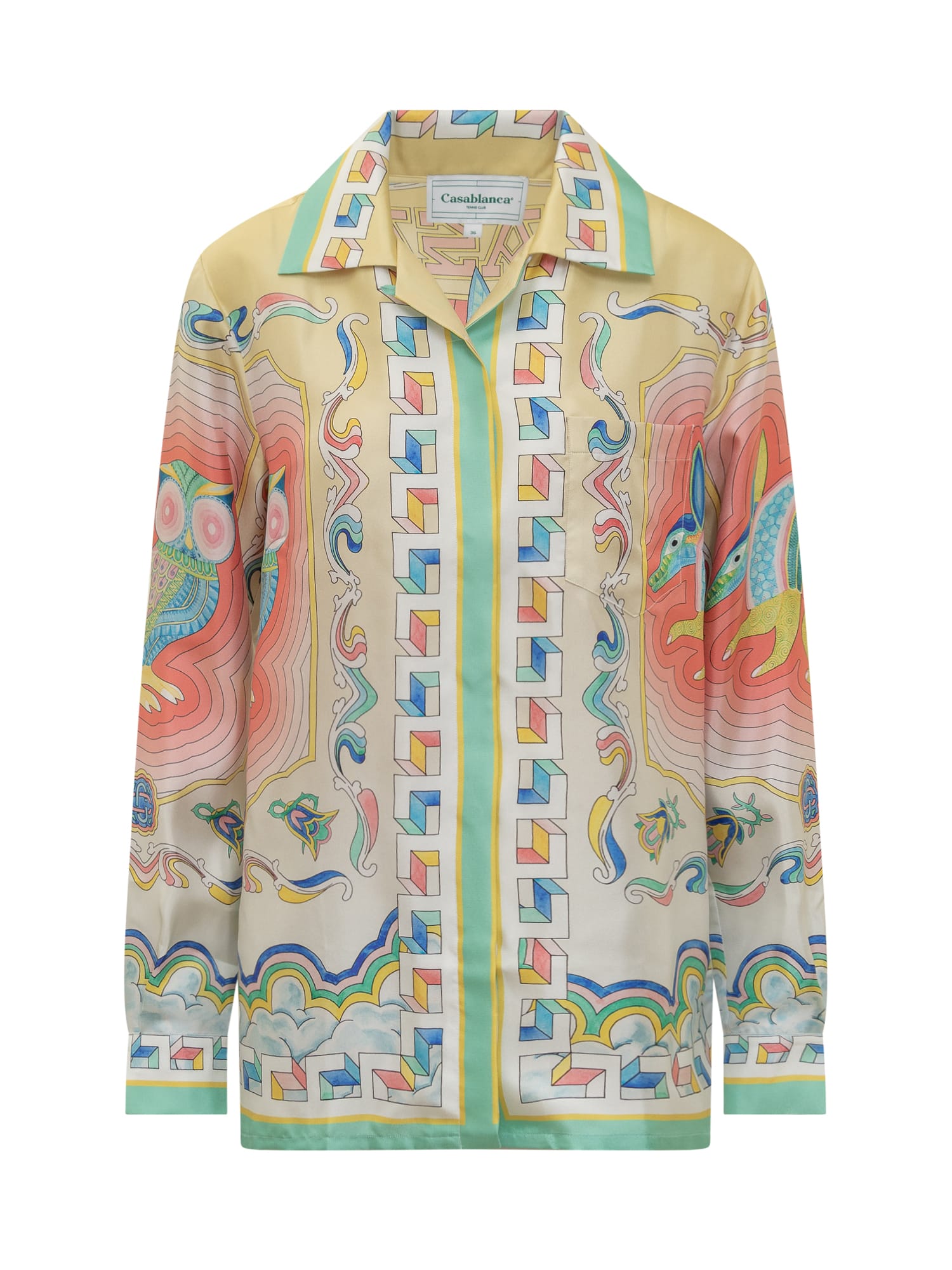 Shop Casablanca Cuban Shirt In Multicolore