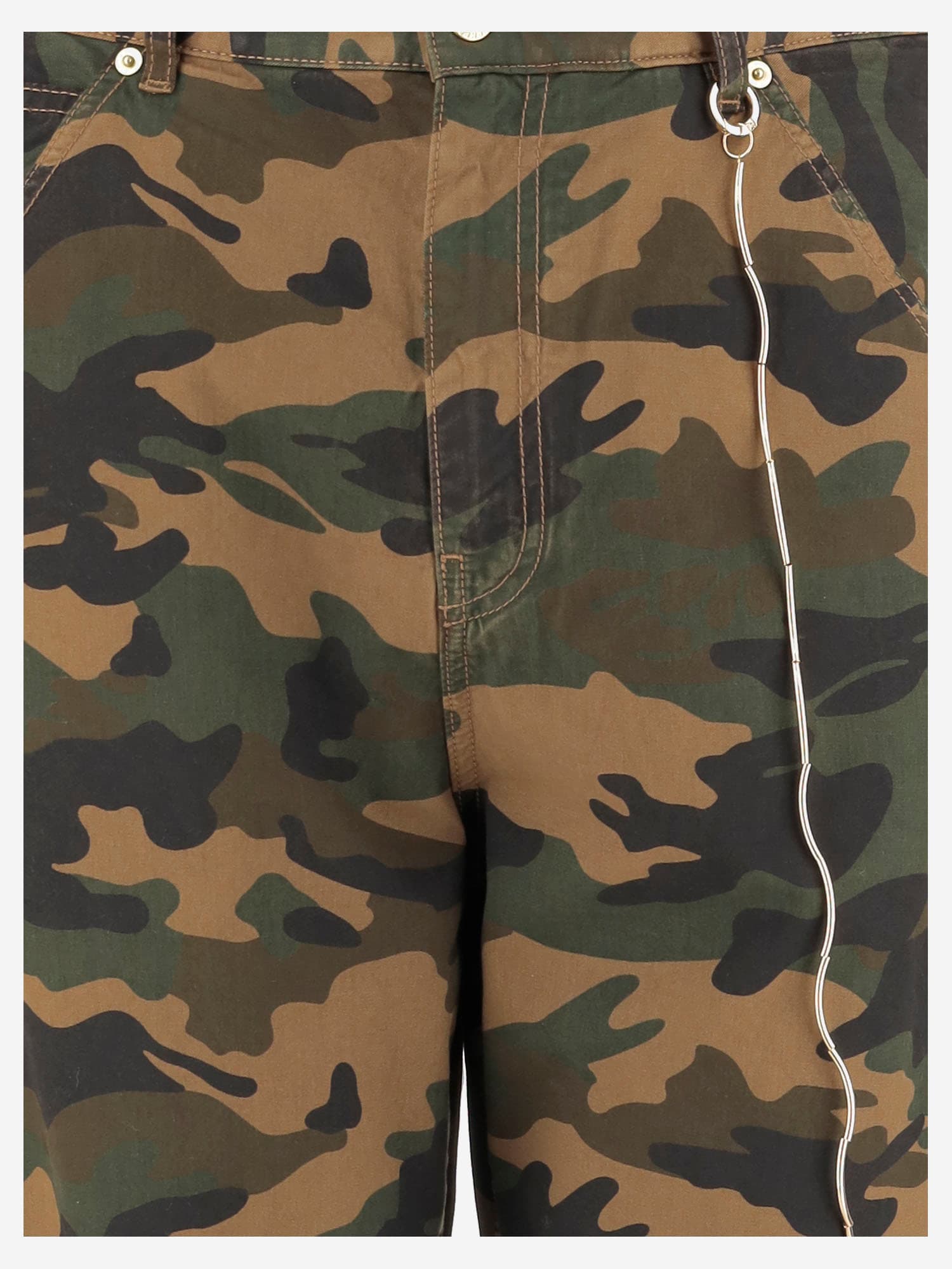 Darkpark Camouflage Cotton Cargo Trousers In Multi